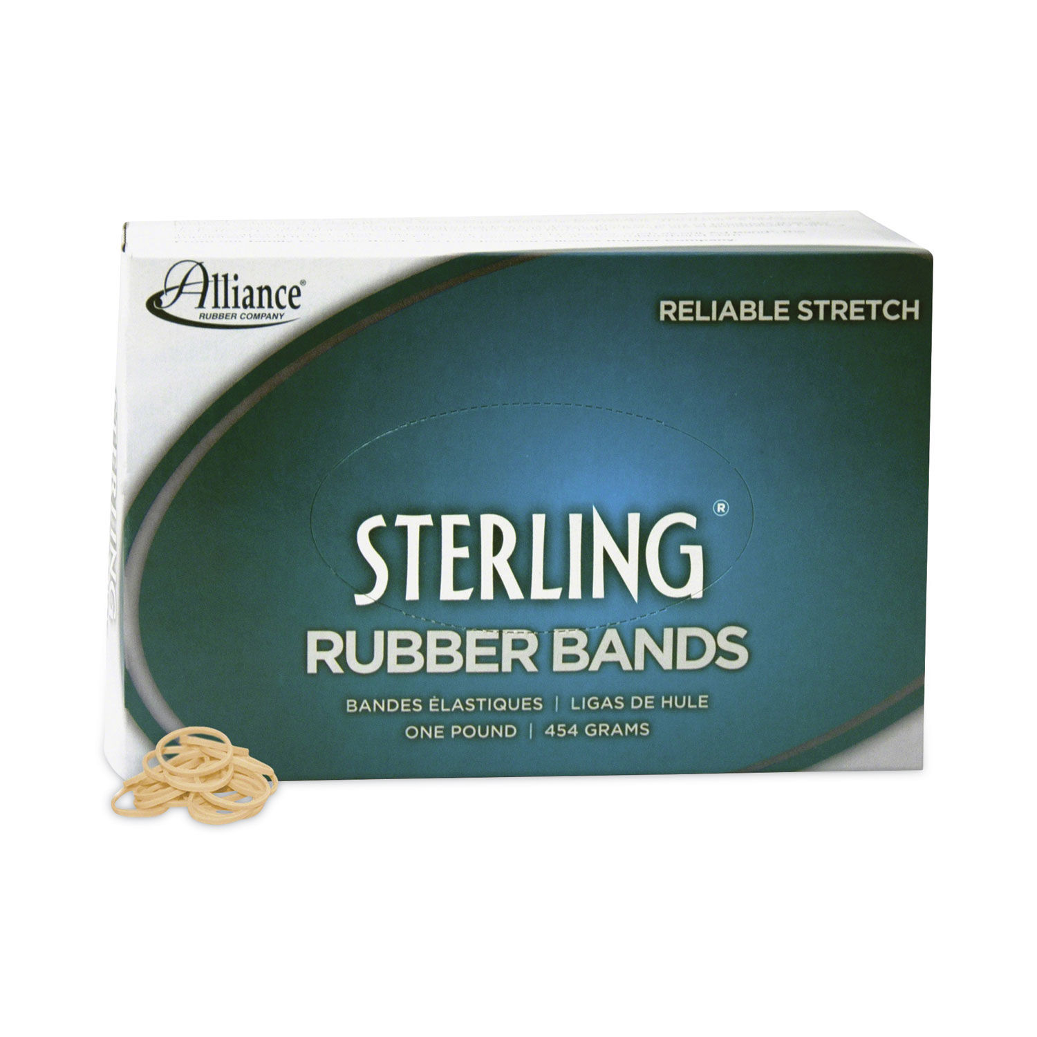 Sterling Rubber Bands Size 8, 0.03" Gauge, Crepe, 1 lb Box, 7,100/Box