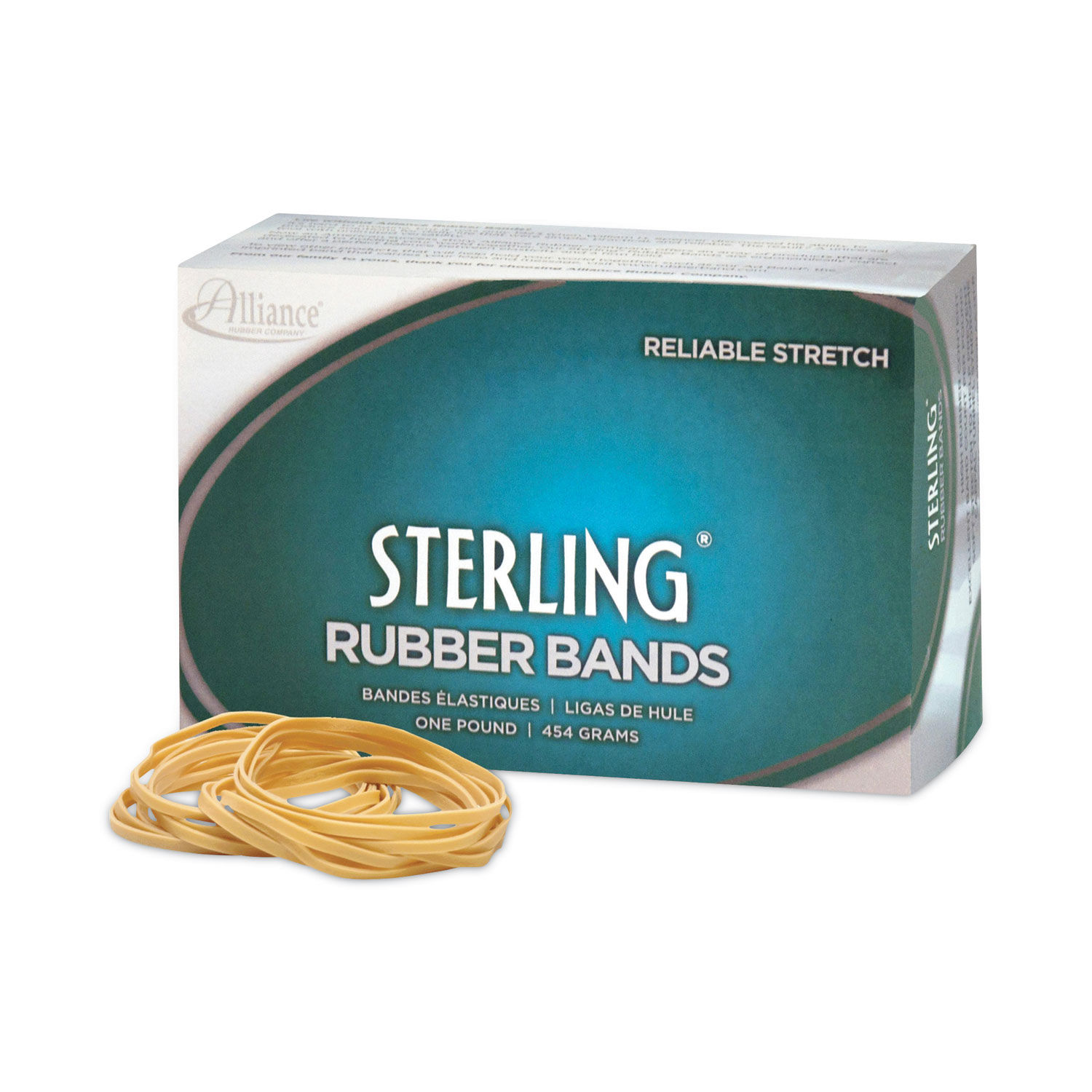 Sterling Rubber Bands Size 16, 0.03" Gauge, Crepe, 1 lb Box, 2,300/Box