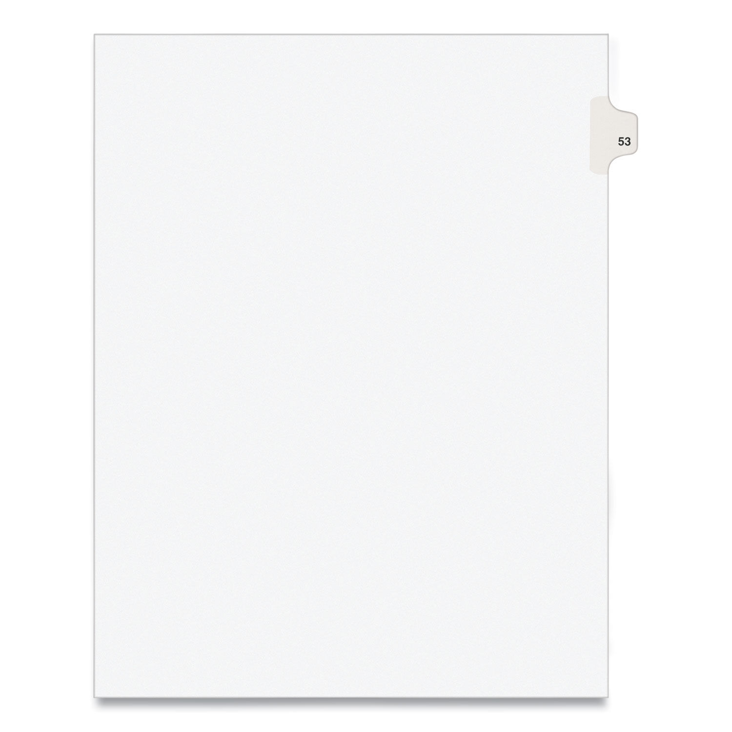 Preprinted Legal Exhibit Side Tab Index Dividers Avery Style, 10-Tab, 53, 11 x 8.5, White, 25/Pack, (1053)