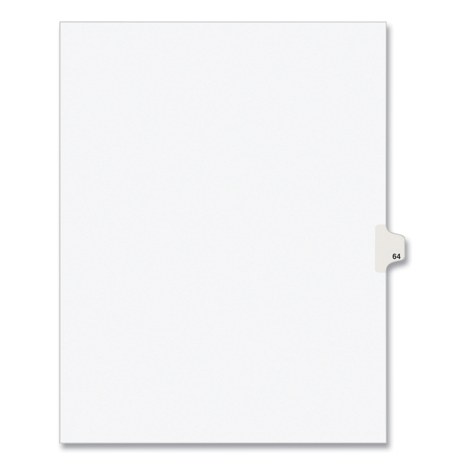 Preprinted Legal Exhibit Side Tab Index Dividers Avery Style, 10-Tab, 64, 11 x 8.5, White, 25/Pack, (1064)