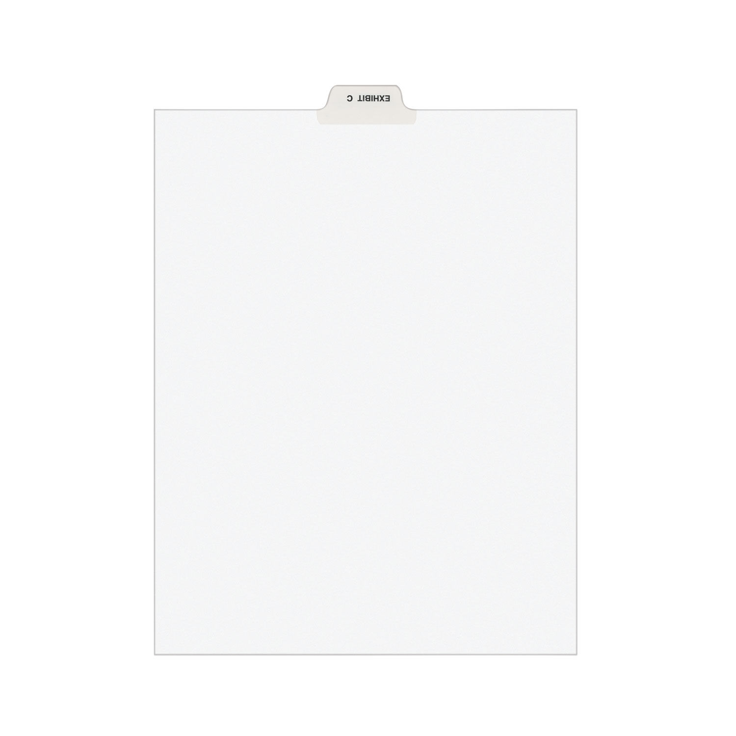 Avery-Style Preprinted Legal Bottom Tab Divider 26-Tab, Exhibit C, 11 x 8.5, White, 25/PK