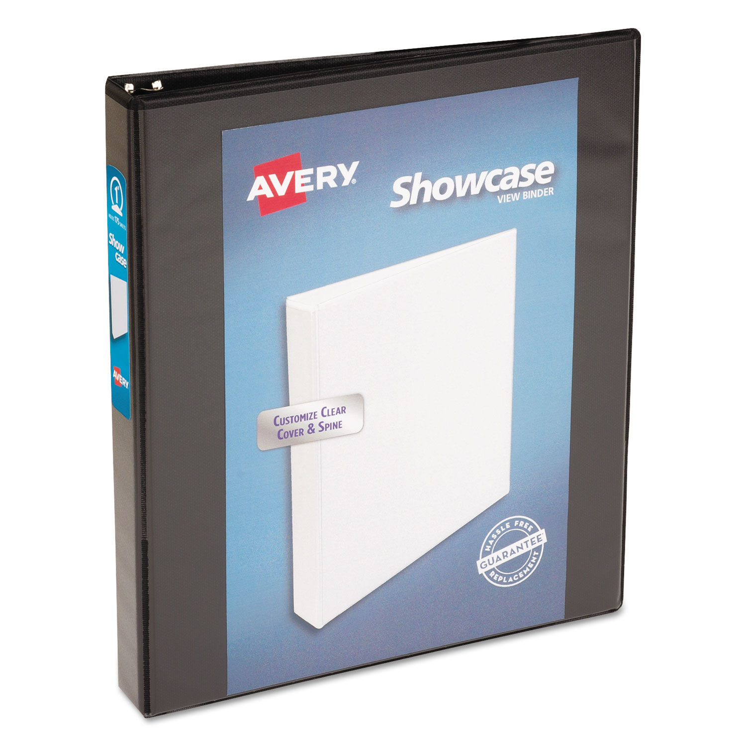 Showcase Economy View Binder with Round Rings 3 Rings, 1" Capacity, 11 x 8.5, Black