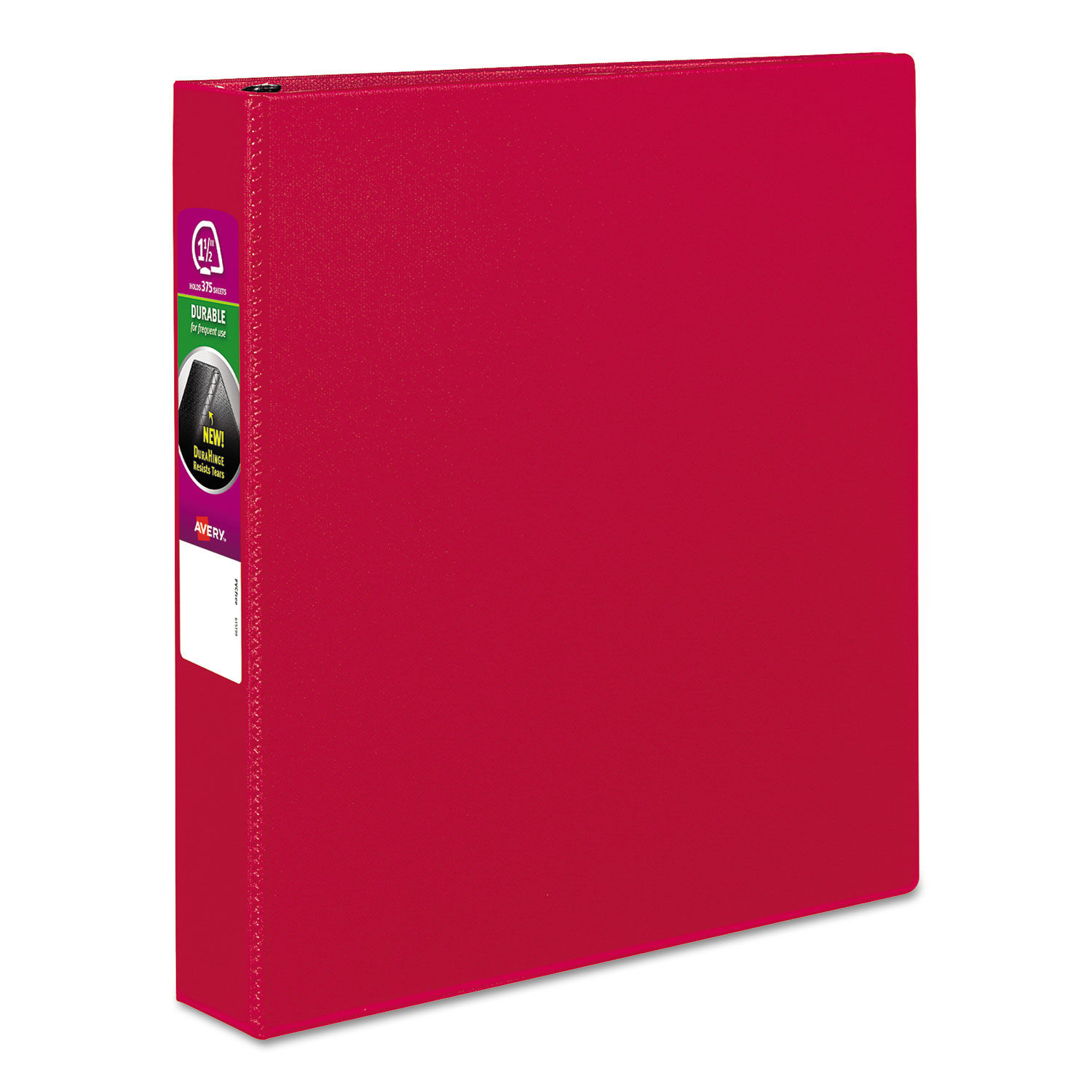 Durable Non-View Binder with DuraHinge and Slant Rings 3 Rings, 1.5" Capacity, 11 x 8.5, Red