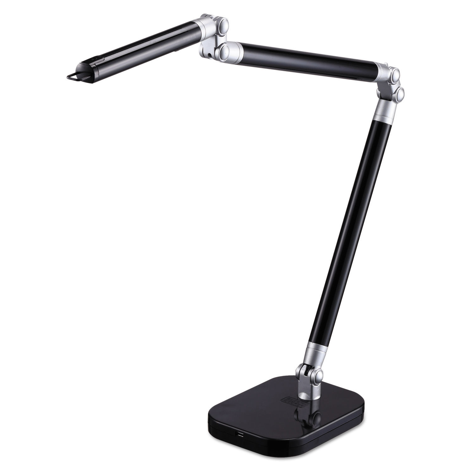 PureOptics SummitFlex Ultra Reach LED Desk Light 2 Prong, 29 1/2", Black
