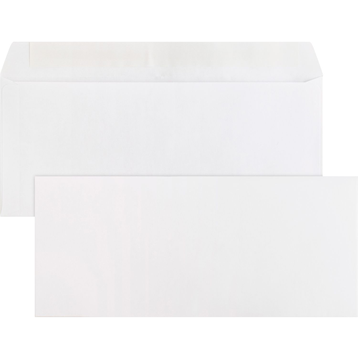 Plain Peel/Seal Business Envelopes Business, #10, 9 1/2" Width x 4 1/8" Length, 24 lb, Peel & Seal, Wove, 500 / Box, White