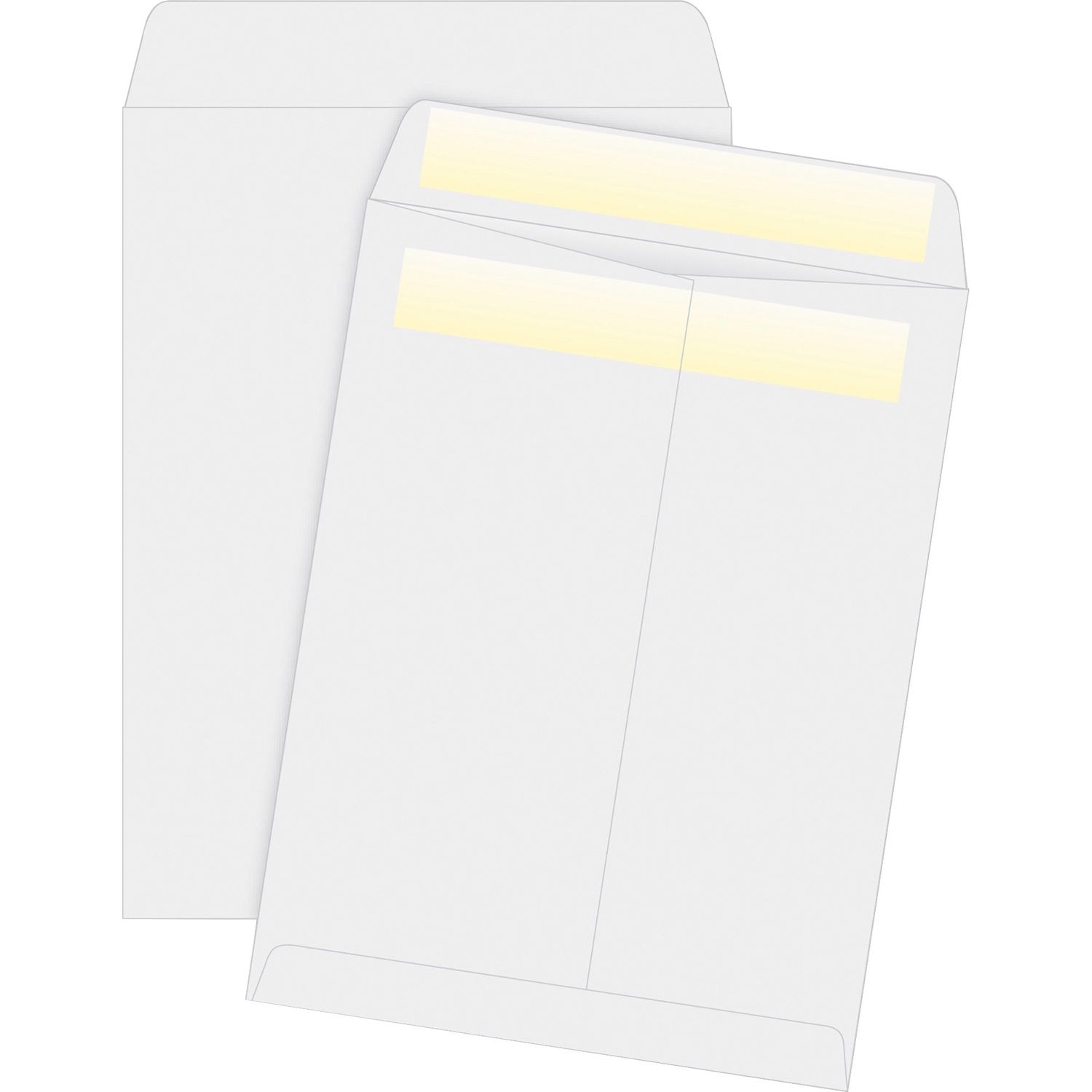 Press/Seal Catalog Envelopes Catalog, 10" Width x 13" Length, 28 lb, Self-sealing, 100 / Box, White