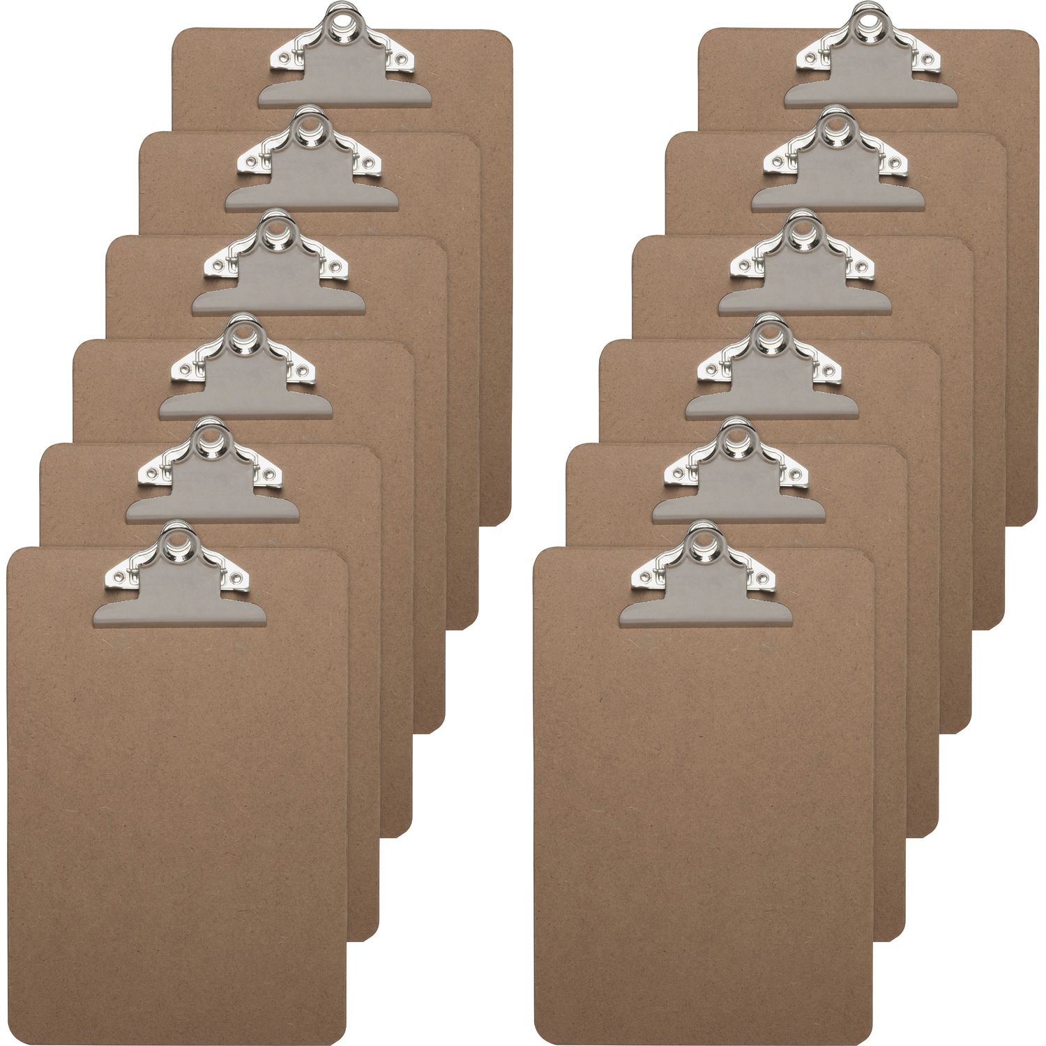 Standard Metal Clip Clipboard Standard, Brown, 12 / Box