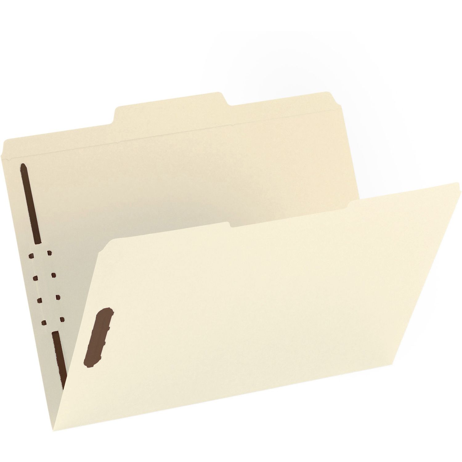 1/3 Tab Cut Letter Recycled Fastener Folder 8 1/2" x 11", 2 Fastener(s), Manila, 10% Recycled, 50 / Box