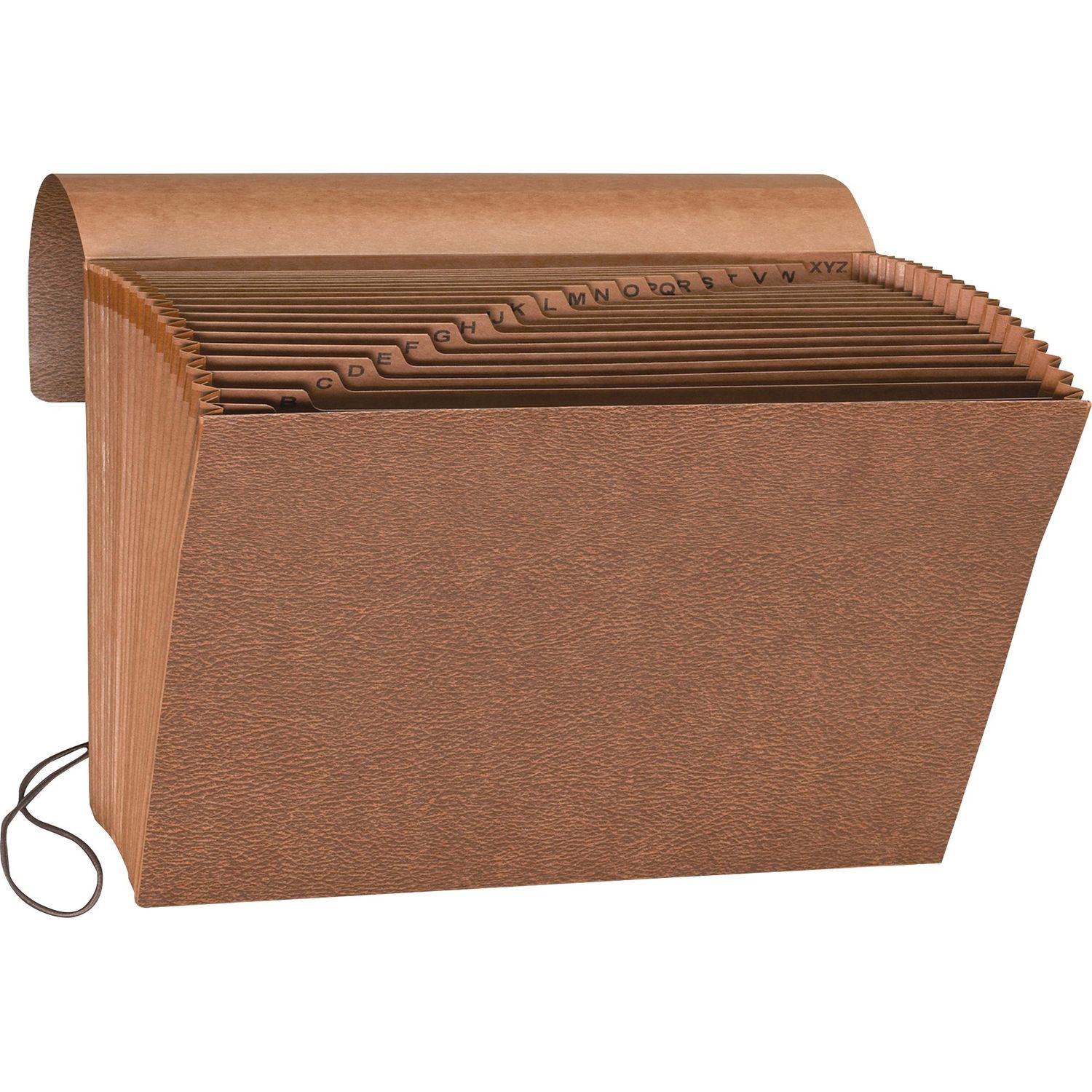 Letter Recycled Expanding File 8 1/2" x 11", 21 Pocket(s), Brown, 30% Recycled, 1 Each