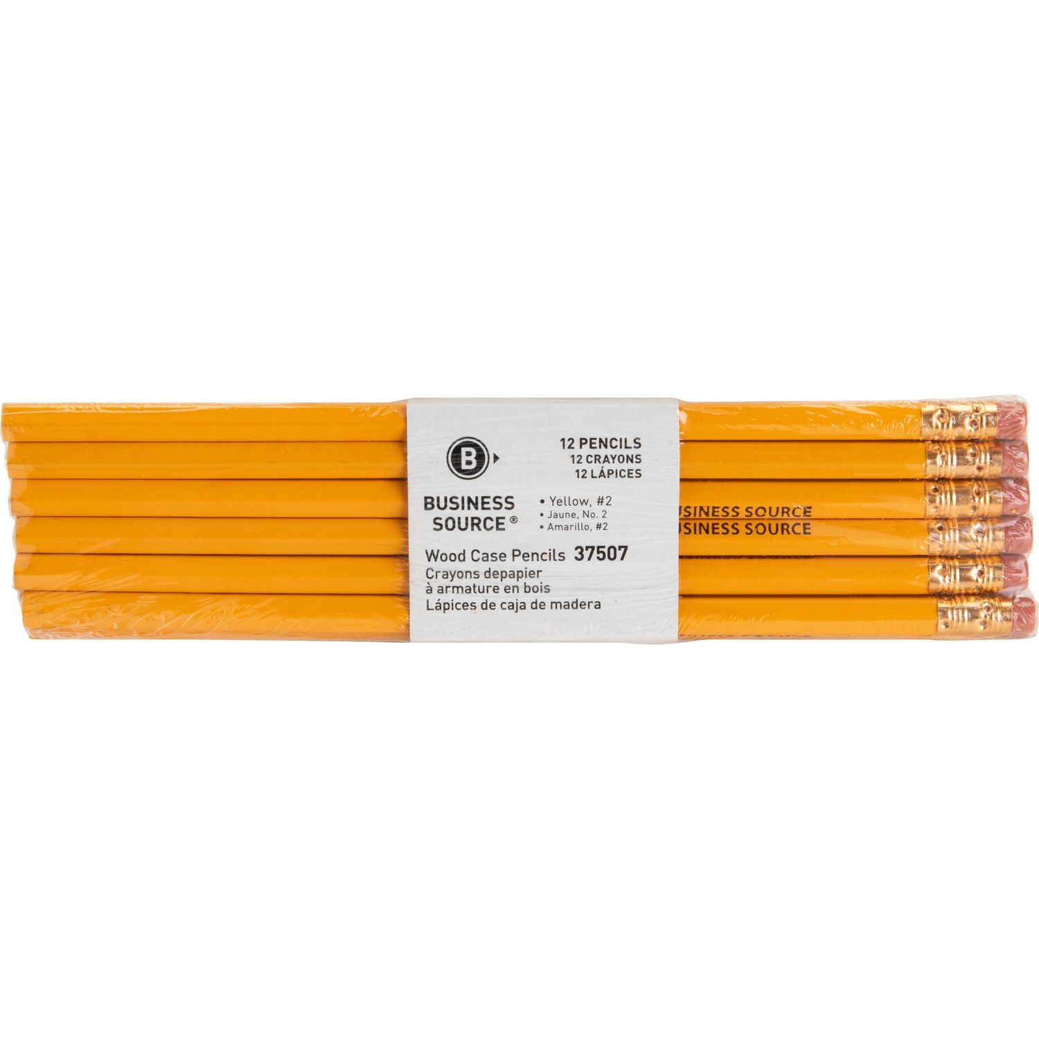 Woodcase No. 2 Pencils #2 Lead, Yellow Wood Barrel, 12 / Dozen