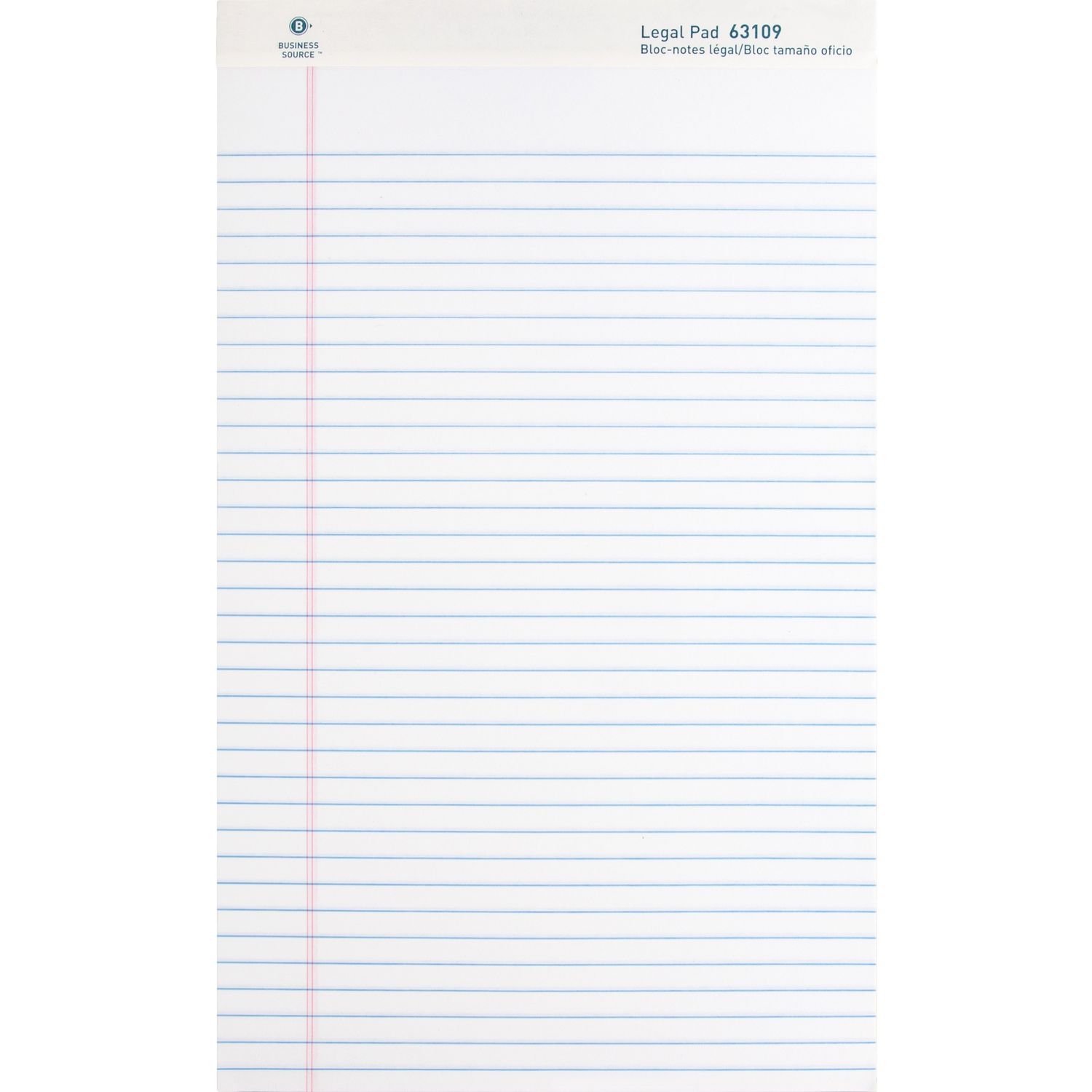 Micro - Perforated Legal Ruled Pads - Legal 50 Sheets, 0.34" Ruled, 16 lb Basis Weight, 8 1/2" x 14", White Paper, Micro Perforated, Easy Tear, Sturdy Back, 12 / Dozen