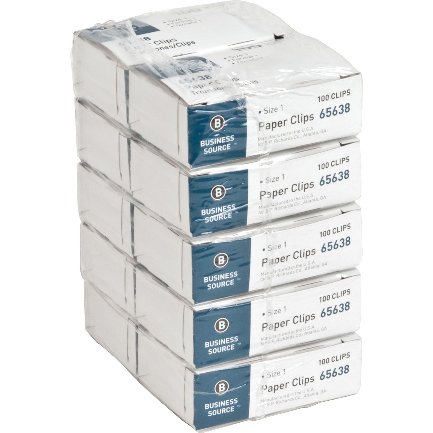 Paper Clips No. 1, 1000 / Pack, Silver, Steel