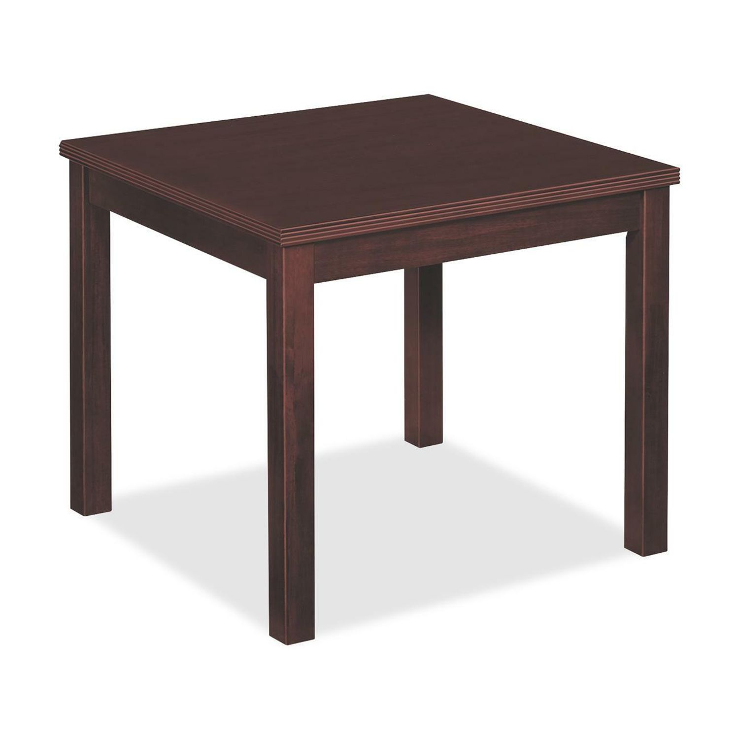 BW3130 Corner Table Veneer Square Top, 4 Legs, 24" Table Top Length x 24" Table Top Width, 20" Height, Mahogany