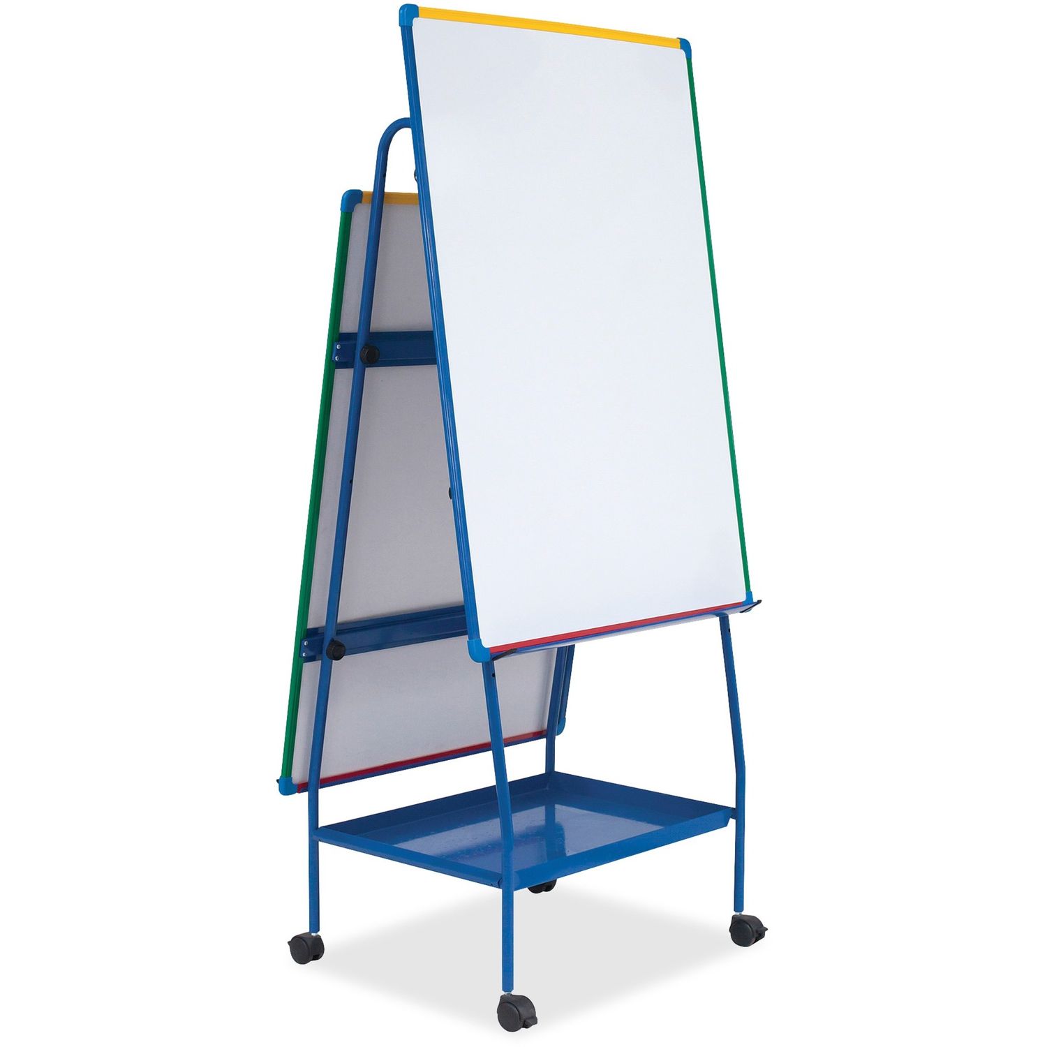 Magnetic AdjustableDoublee-sided Easel White Surface, Rectangle, Assembly Required, 1 Each