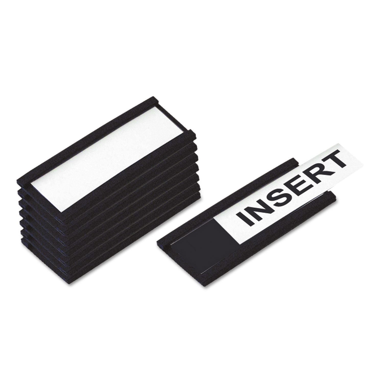 Magnetic Card Holders 2w x 1h, Black, 25/Pack