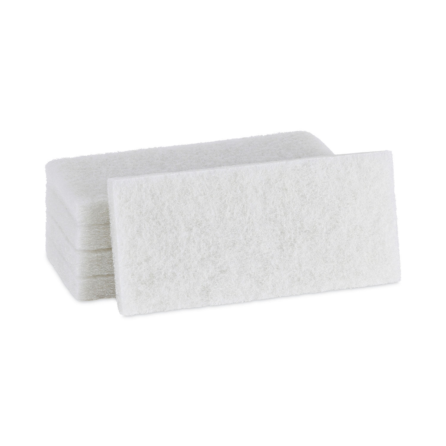 Light Duty Scour Pad 4.63  x 10, White, 20/Carton