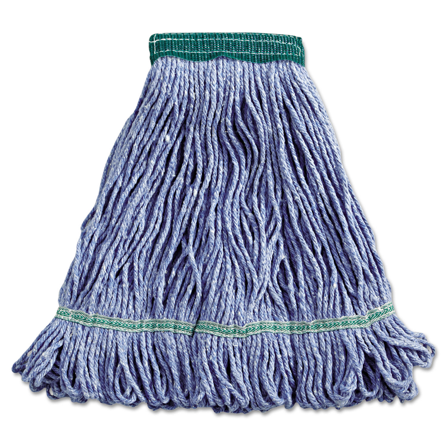 Super Loop Wet Mop Head Cotton/Synthetic Fiber, 5" Headband, Medium Size, Blue
