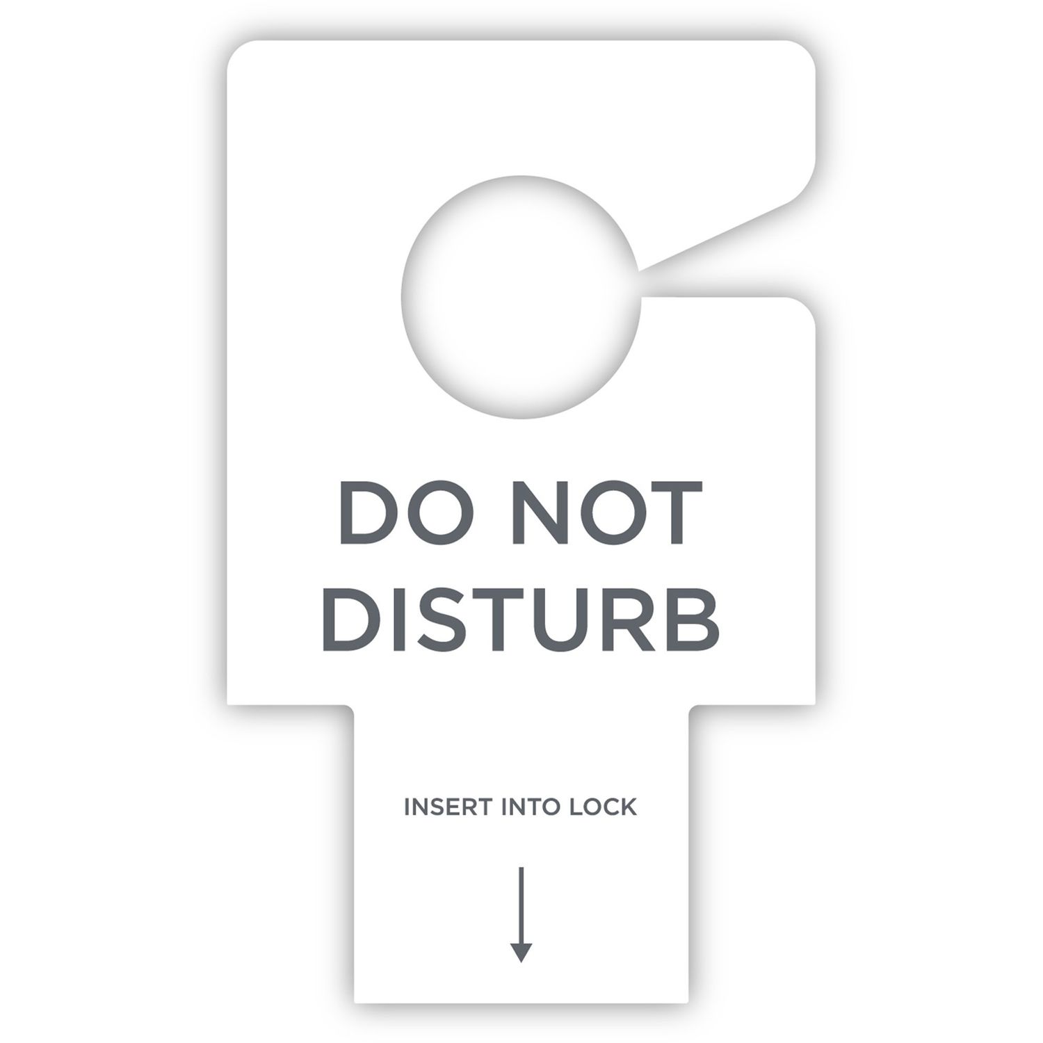 Electric Lock Do-Not-Disturb Sign 100 / Carton, Do Not Disturb Print/Message, 2.8" Width x 4.5" Height, Rectangular Shape, Hanging Hole, White