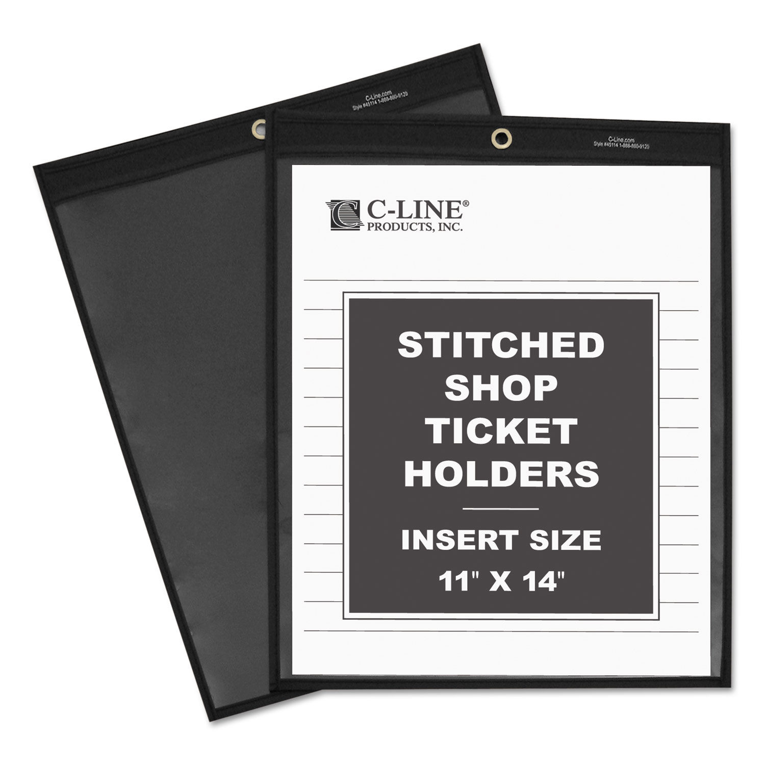 Shop Ticket Holders Stitched, One Side Clear, 75 Sheets, 11 x 14, 25/BX