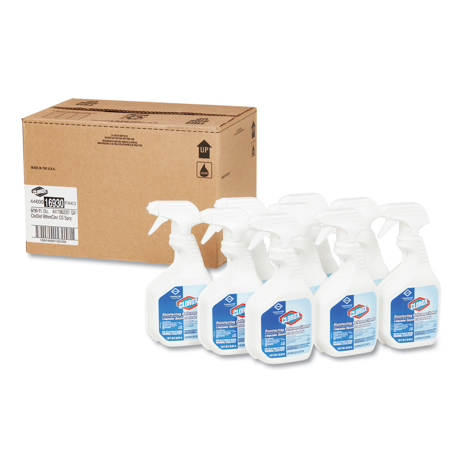 Disinfecting Bathroom Cleaner 30oz Spray Bottle 9/Carton