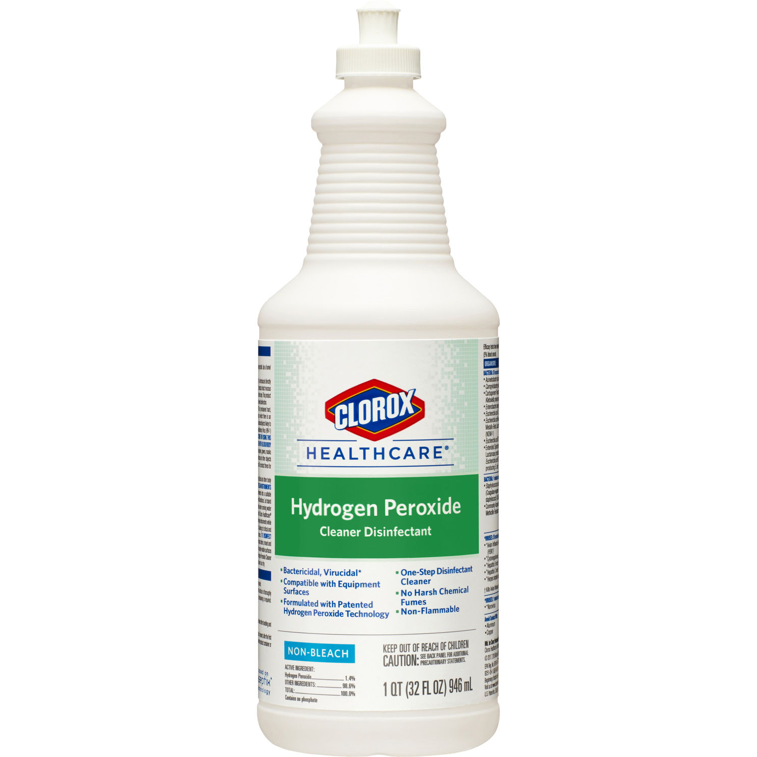 Hydrogen Peroxide Cleaner Liquid, 32 fl oz (1 quart), 552 / Pallet, Clear