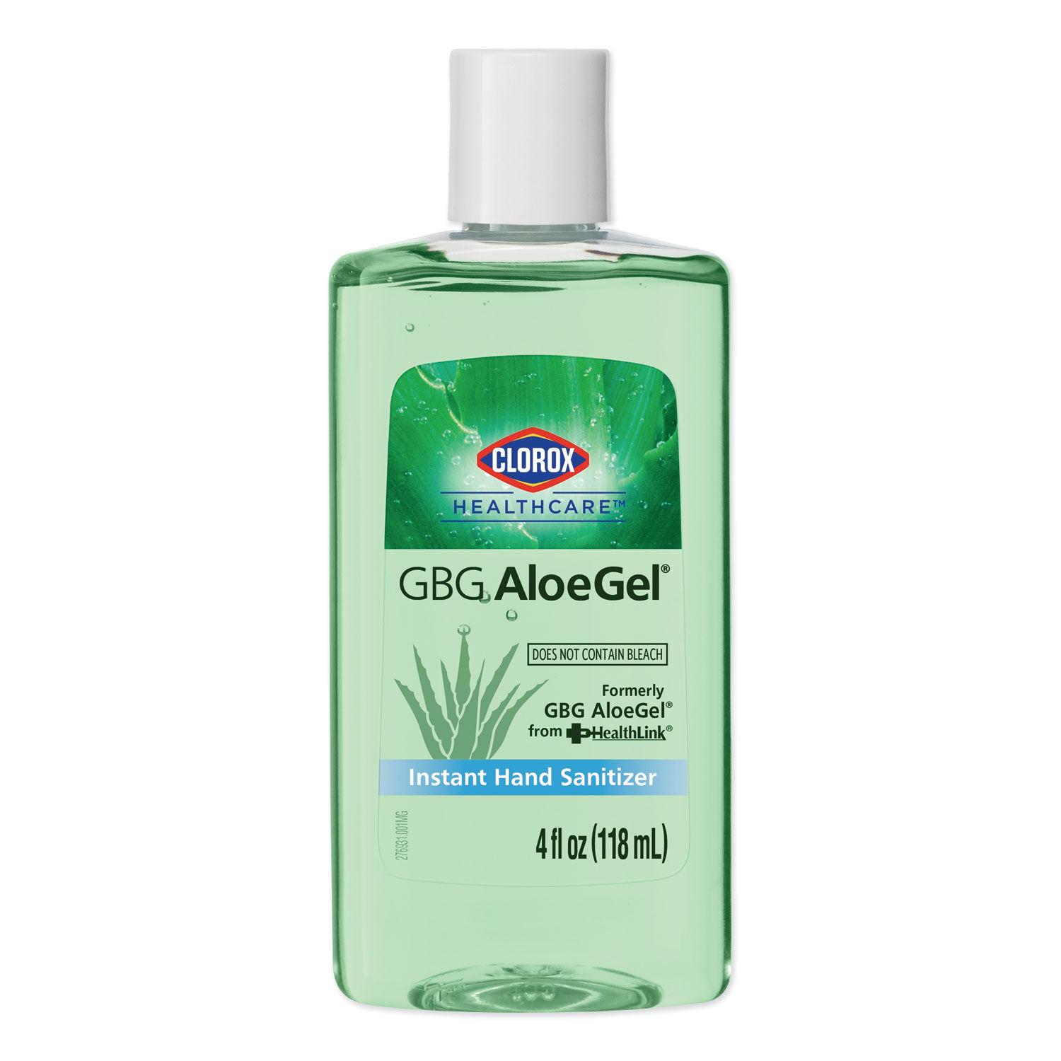 GBG AloeGel Instant Gel Hand Sanitizer 4 oz Bottle, 24/Carton