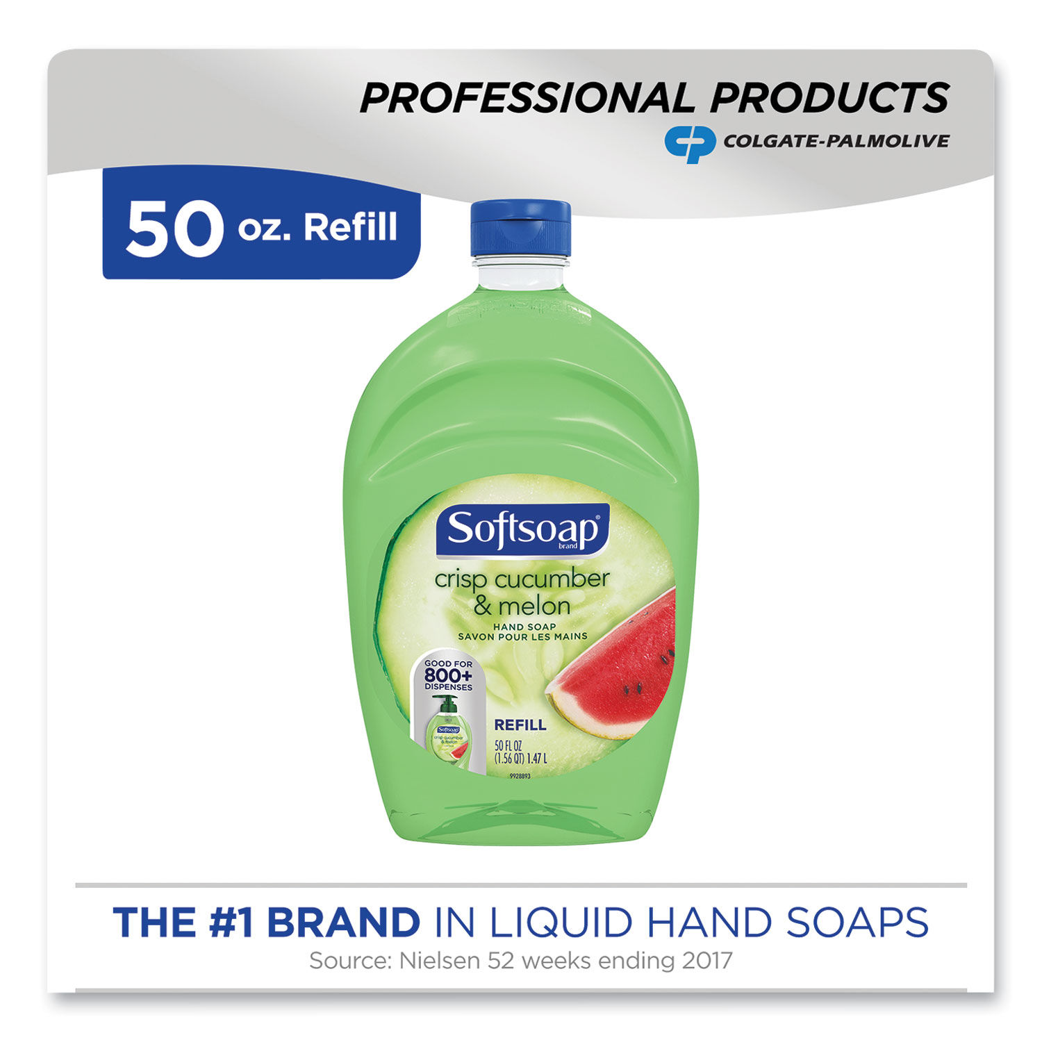 LIQUID HAND SOAP REFILL CRISP CUCUMBER AND MELON, 50 OZ BOTTLE