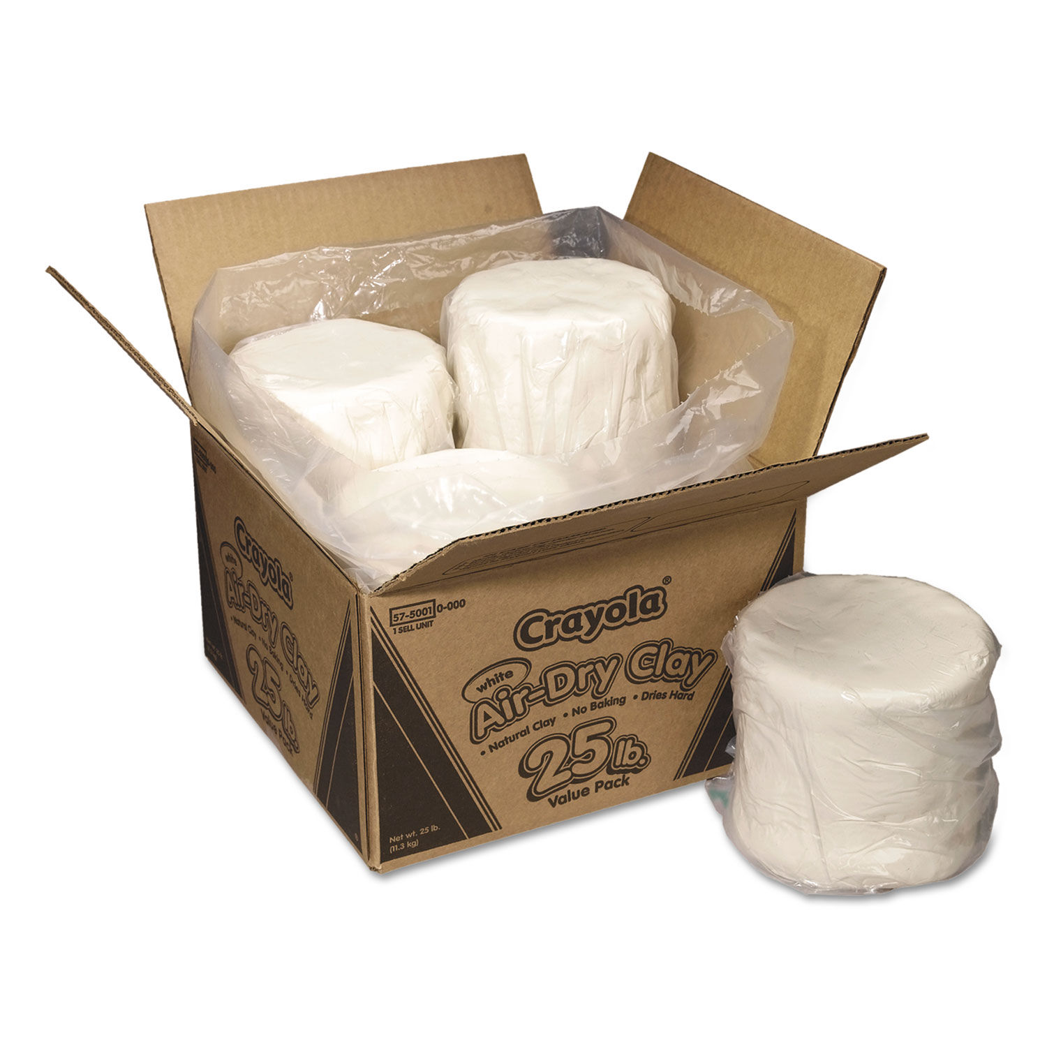 Air-Dry Clay White, 25 lbs