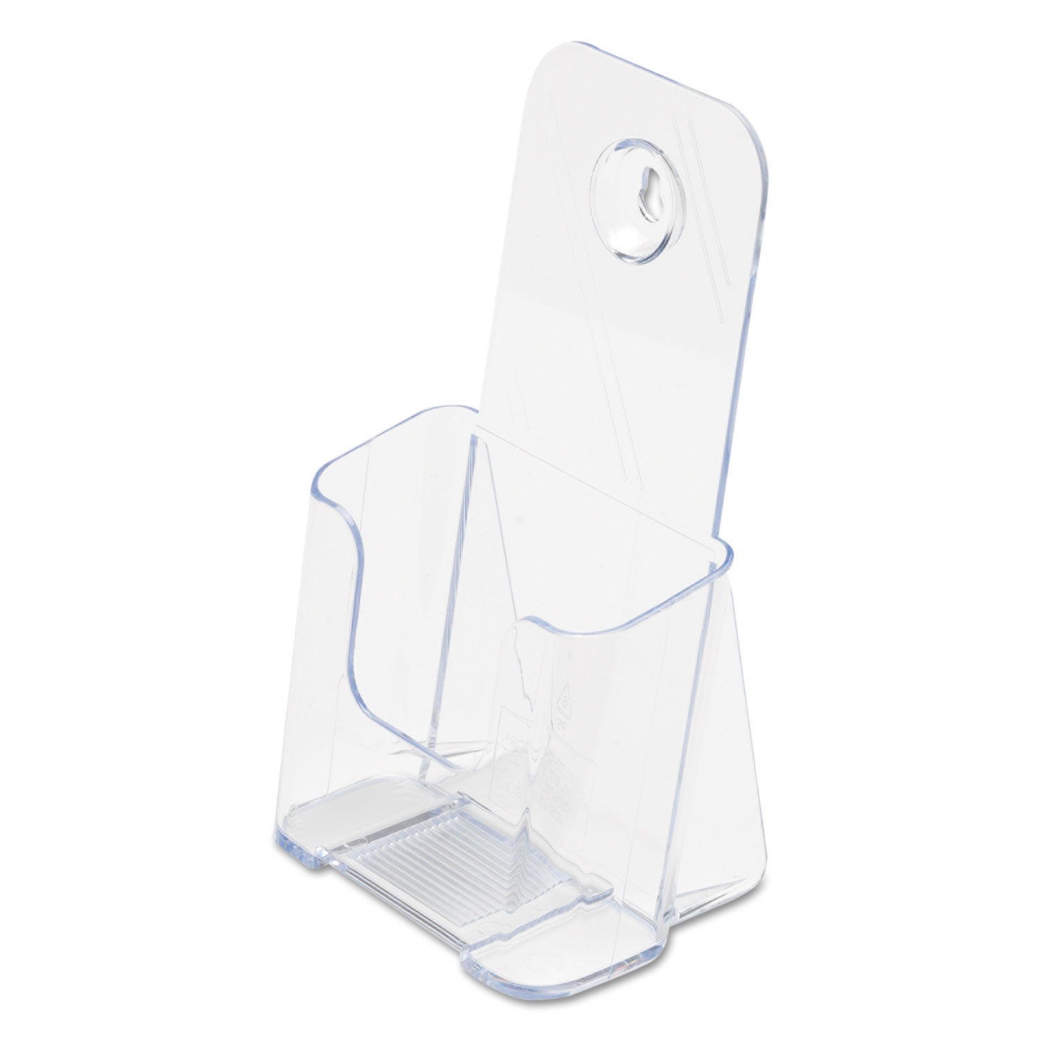 DocuHolder for Countertop/Wall-Mount Leaflet Size, 4.25w x 3.25d x 7.75h, Clear