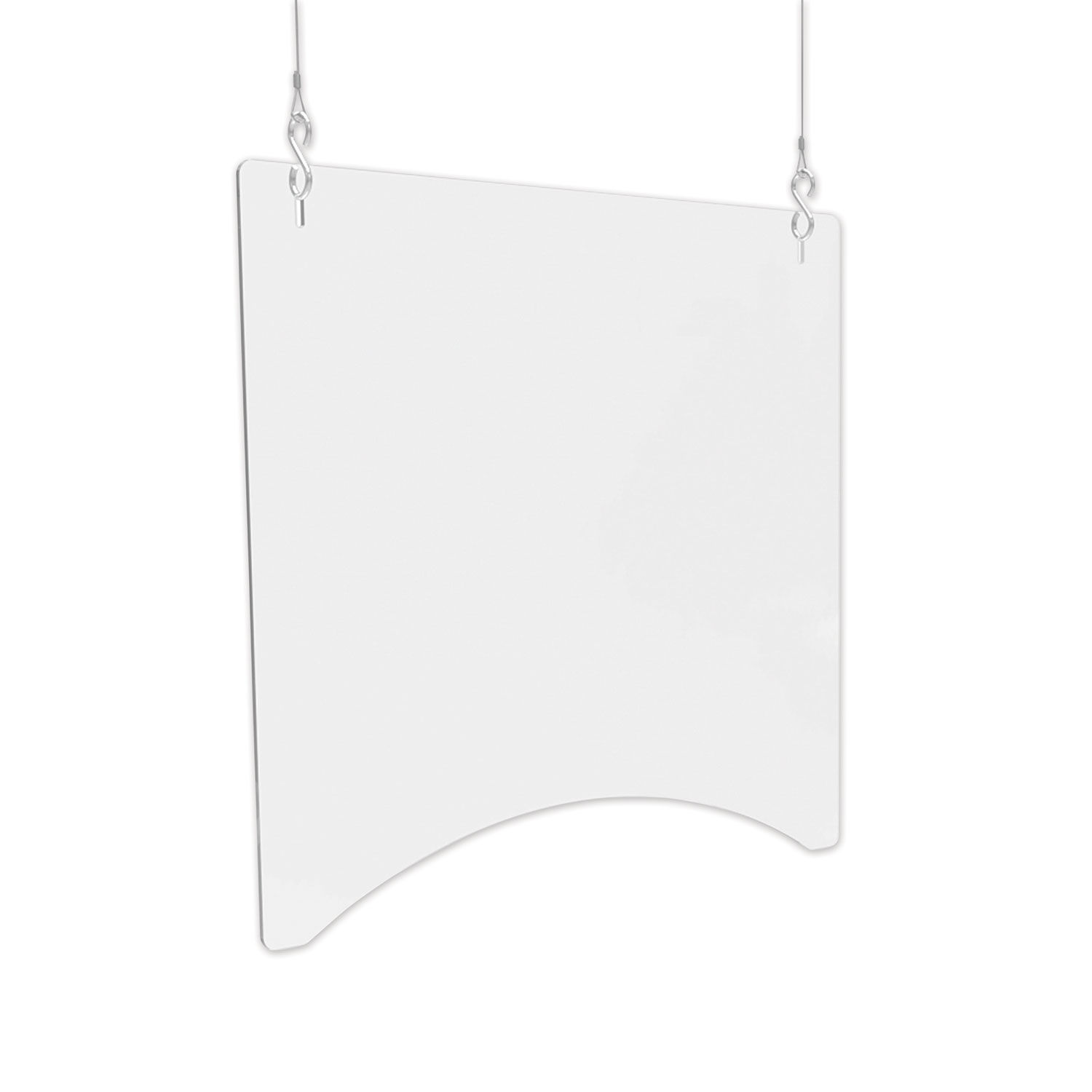 Hanging Barrier 23.75" x 23.75", Polycarbonate, Clear, 2/Carton