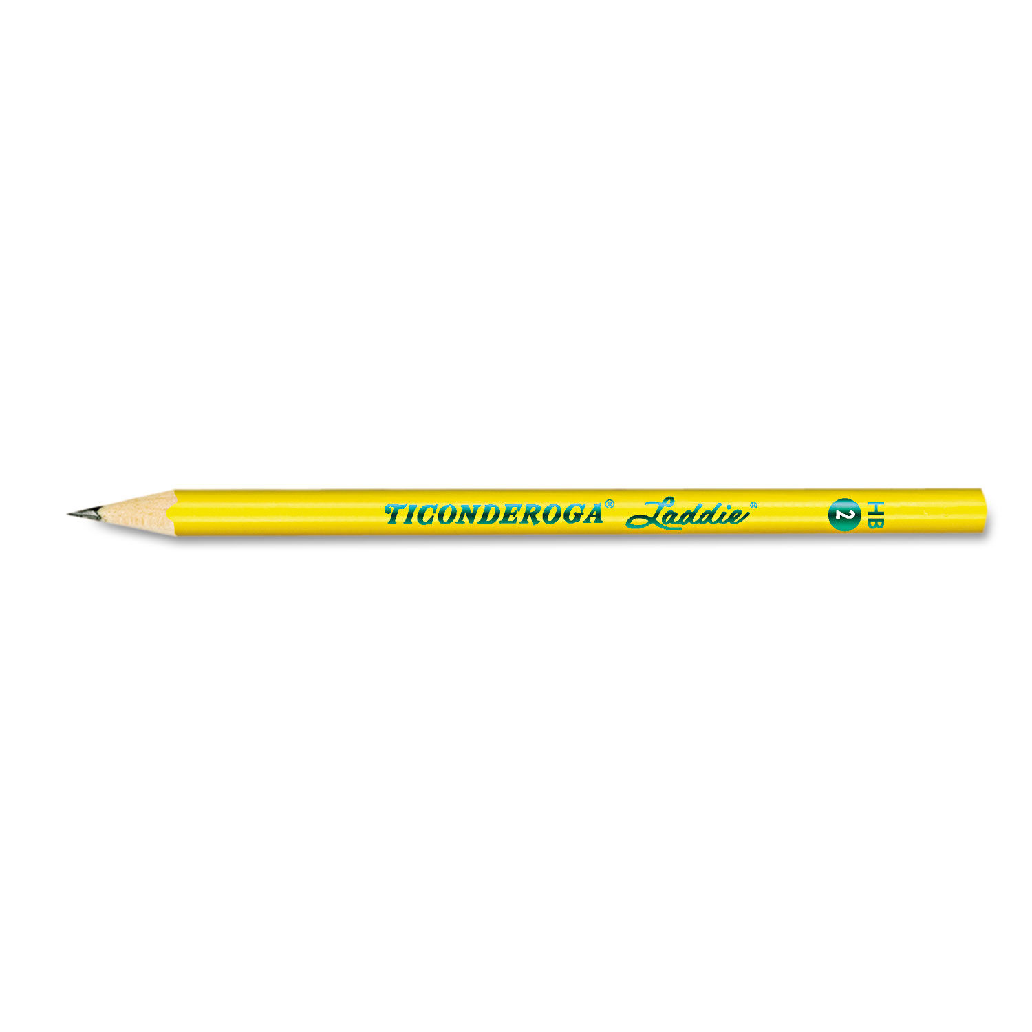 Ticonderoga Laddie Woodcase Pencil HB (#2), Black Lead, Yellow Barrel, Dozen