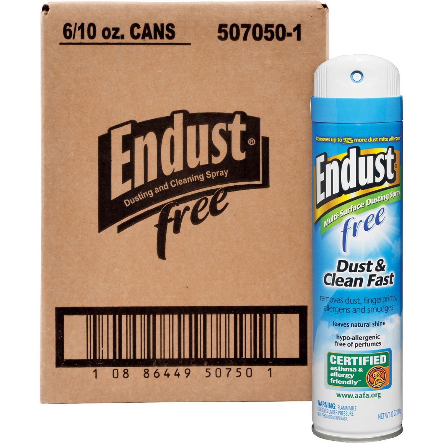 ENDUST Free Dusting & Cleaning Spray Ready-To-Use Aerosol, 10.02 oz (0.63 lb), 6 / Carton, Clear