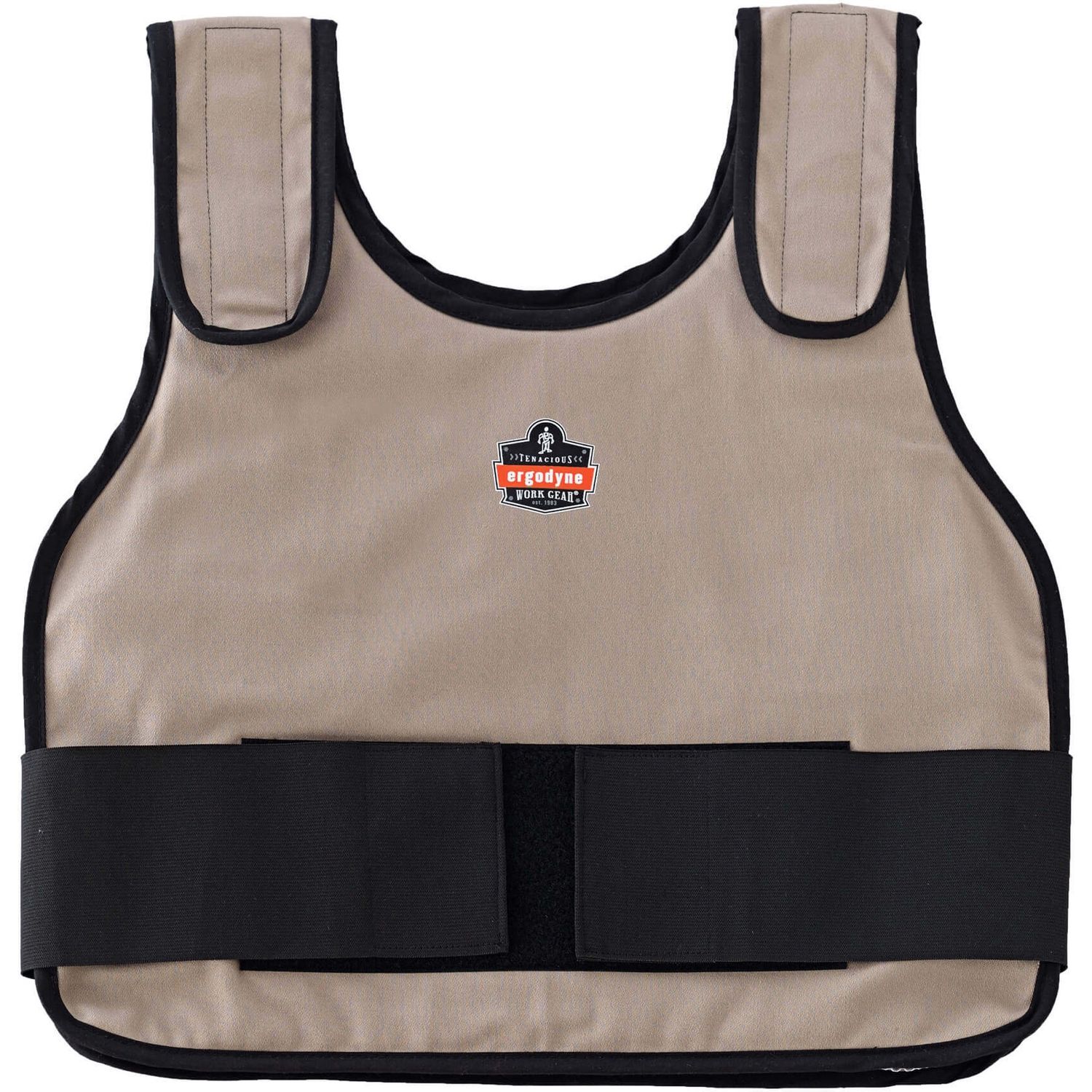 6235 Standard Cooling Vest Recommended for: Indoor, Outdoor, Adjustable, Comfortable, Long Lasting, Flexible, Small/Medium Size, Hook & Loop Closure, Cotton, Fabric, Khaki, 1 / Each