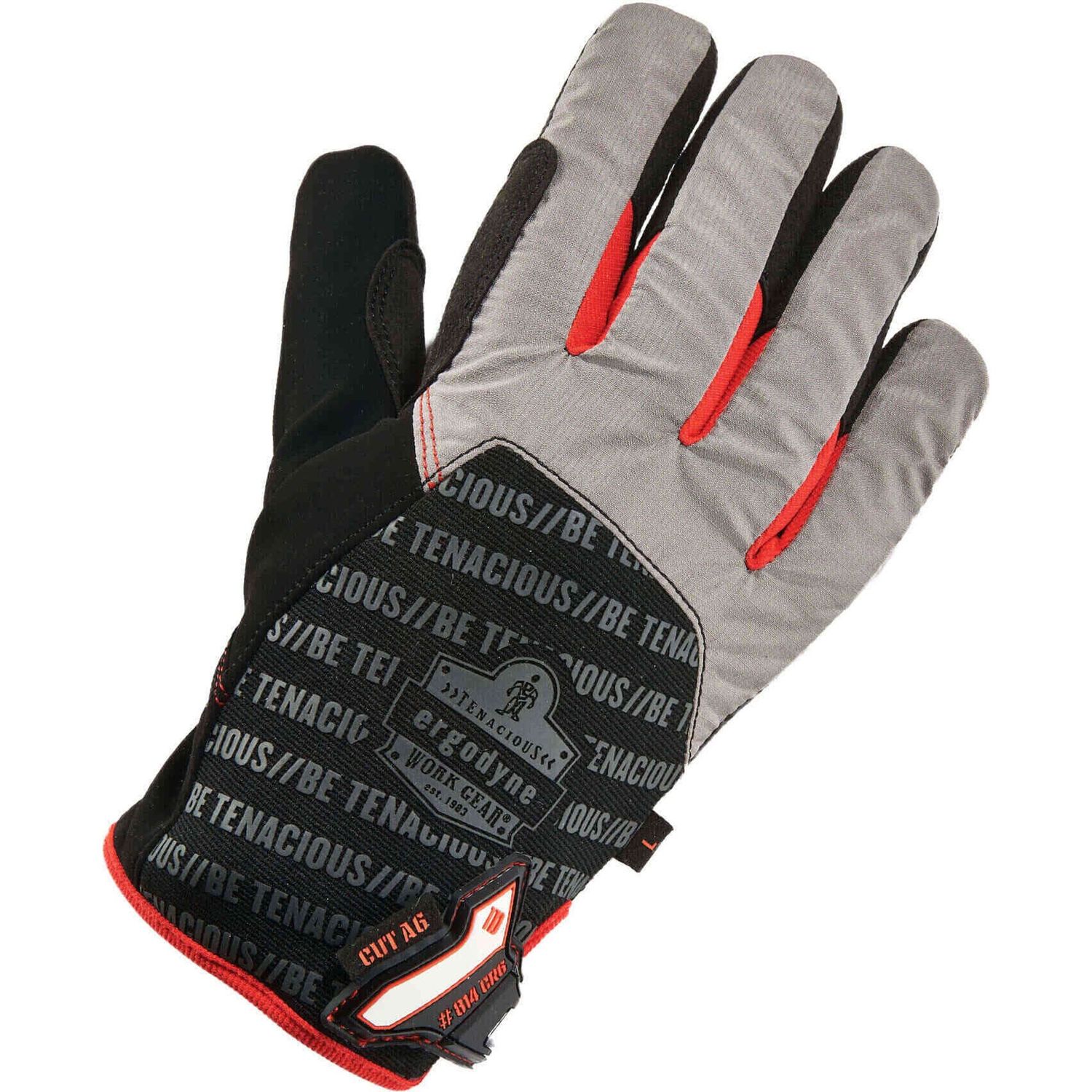 814CR6 Thermal Utility Cut-Resistant Gloves, Thermal Protection, Large Size, Synthetic Leather Palm, Black