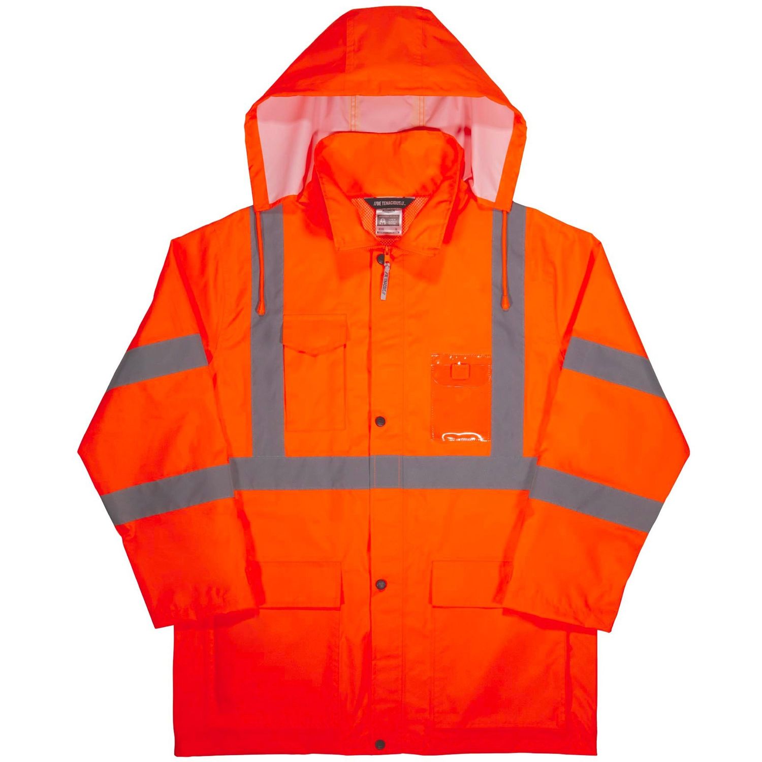 8366 Lightweight Hi-Vis Rain Jacket - Type R Class 3, Recommended for: Construction, Utility, Emergency, Cell Phone, Airline Crew, Railway Worker, Survey Crew