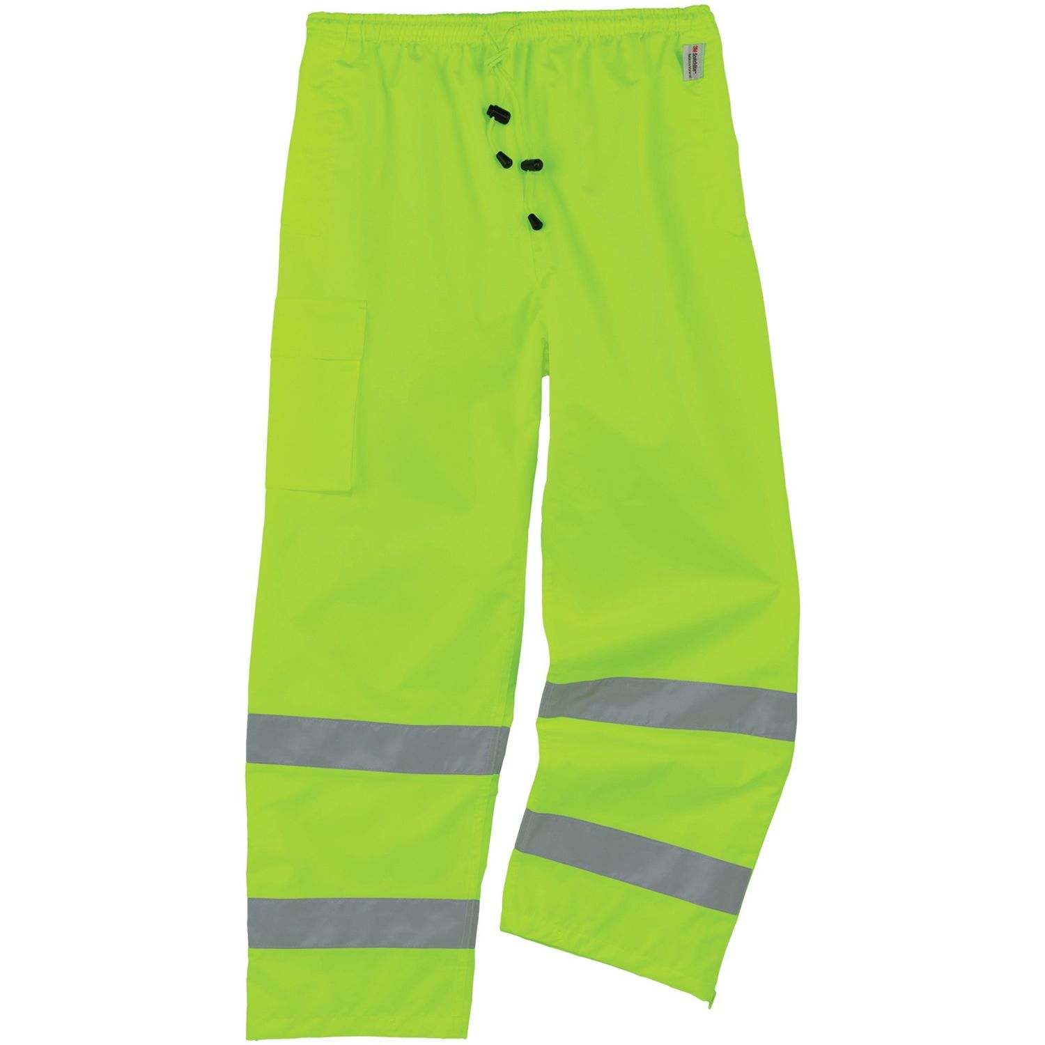 8915 Class E Rain Pants For Rain Protection, 5XL Size, Lime, 300D Oxford Polyester, Polyurethane, Polyester Mesh