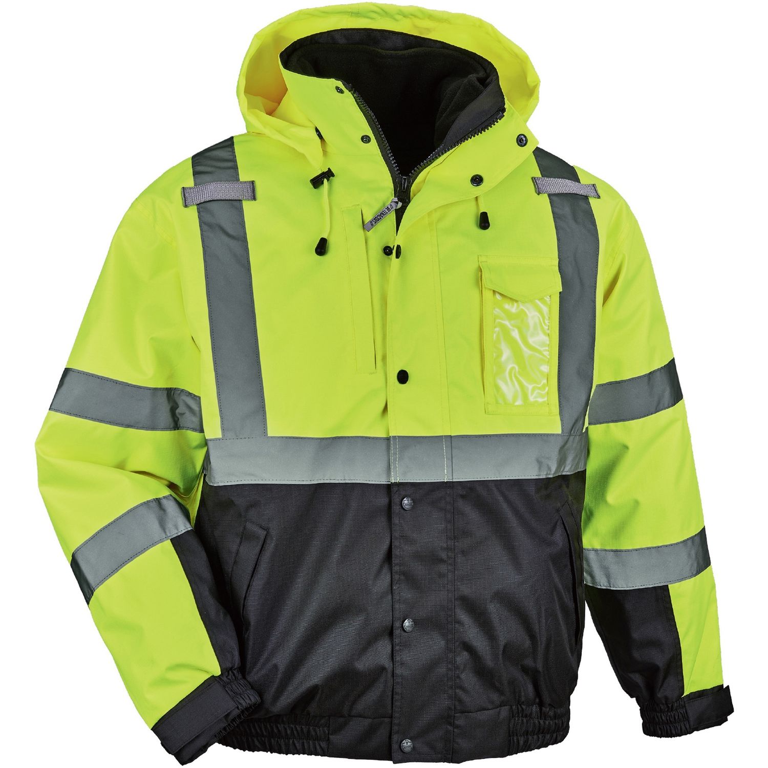 8381 Hi-Vis 4-in-1 Bomber Jacket Type R Class 3 Recommended for: Accessories, Baggage Handling, Cell Phone, Transportation, Snowmobiling, Hiking
