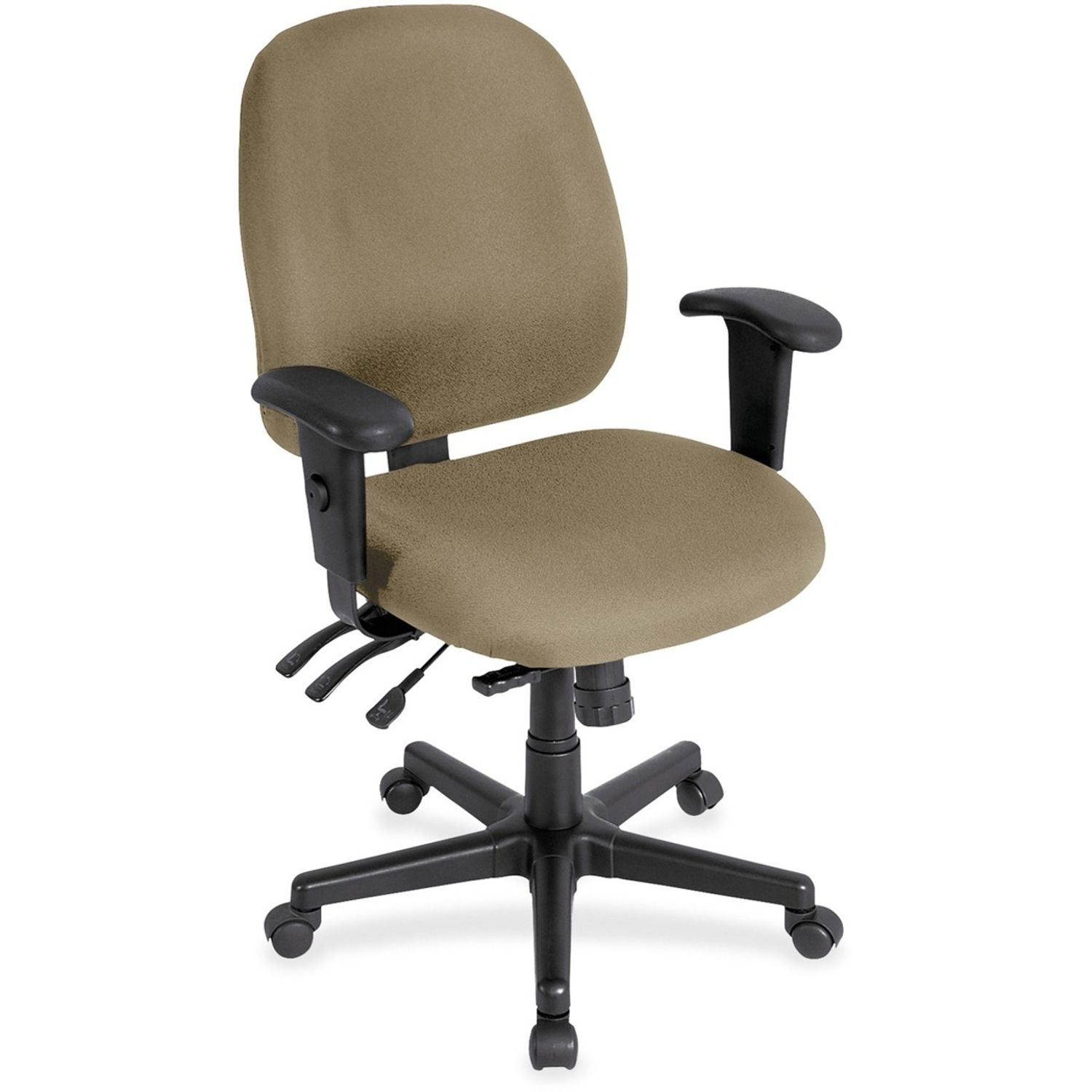 4x4 498SL Task Chair Latte Fabric Seat, Latte Fabric Back, 5-star Base, 1 Each