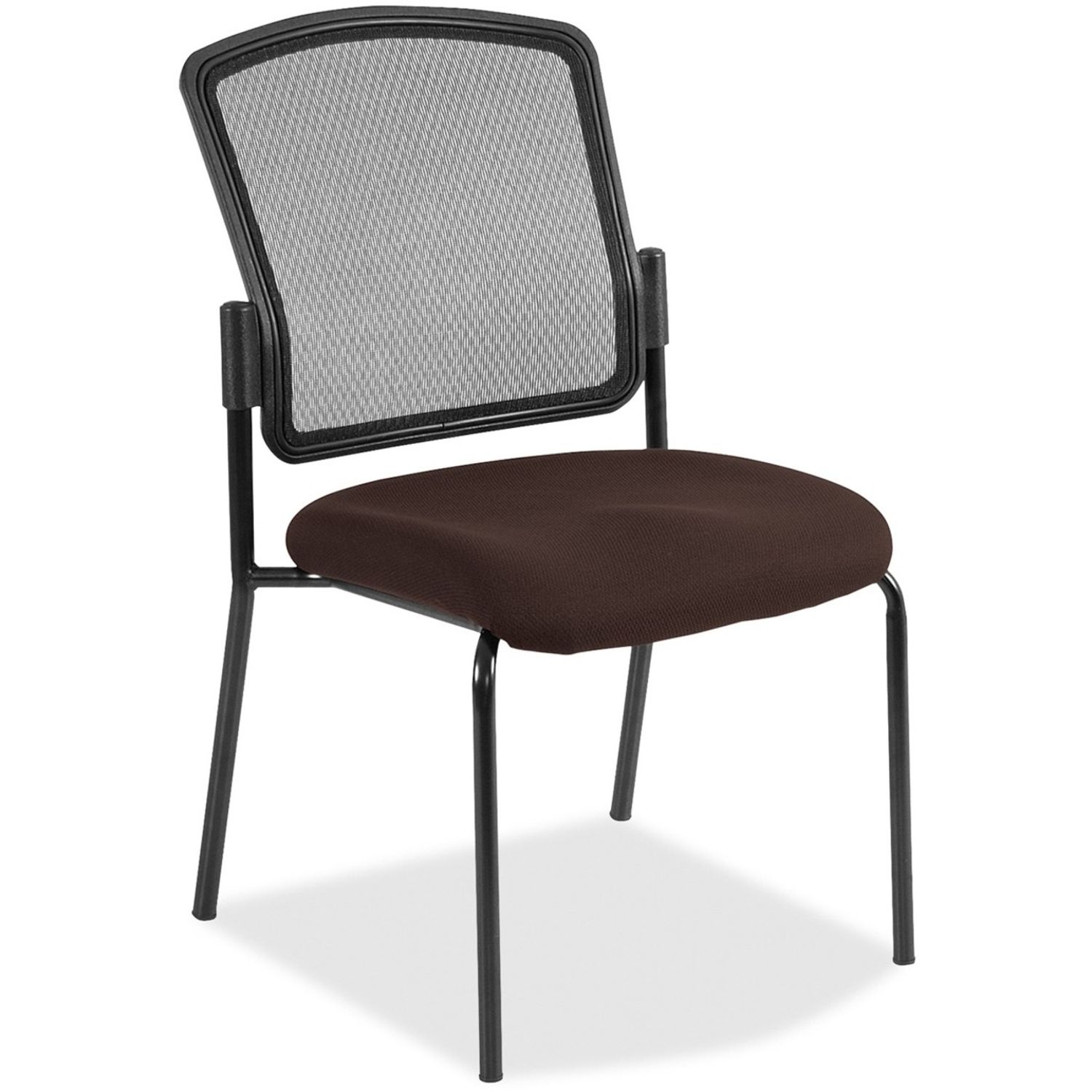 Dakota 2 7014 Guest Chair Chocolate Fabric Seat, Steel Frame, Four-legged Base, 1 Each