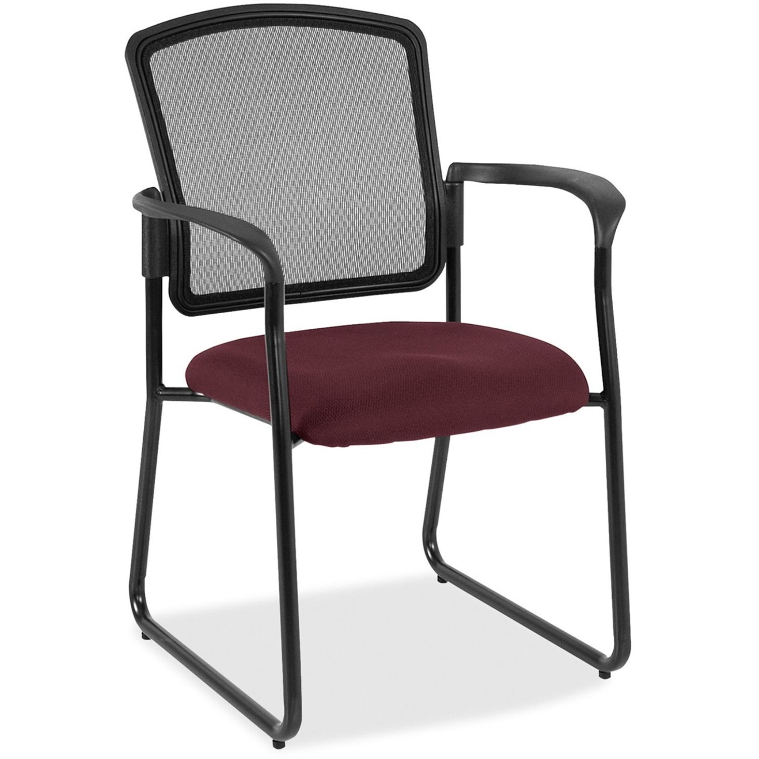 Dakota 2 7055SB Guest Chair Garnet Fabric Seat, Steel Frame, 1 Each
