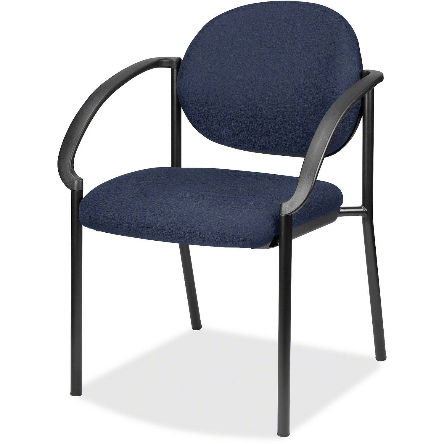 Dakota 9011 Stacking Chair Blueberry Fabric Seat, Blueberry Fabric Back, Steel Frame, Four-legged Base, 1 Each