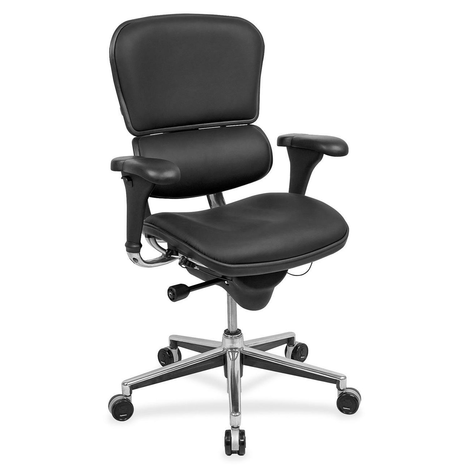 ergohuman LE10ERGLO Mid Back Management Chair Fog Basis Fabric Seat, Fog Basis Fabric Back, 5-star Base, 1 Each
