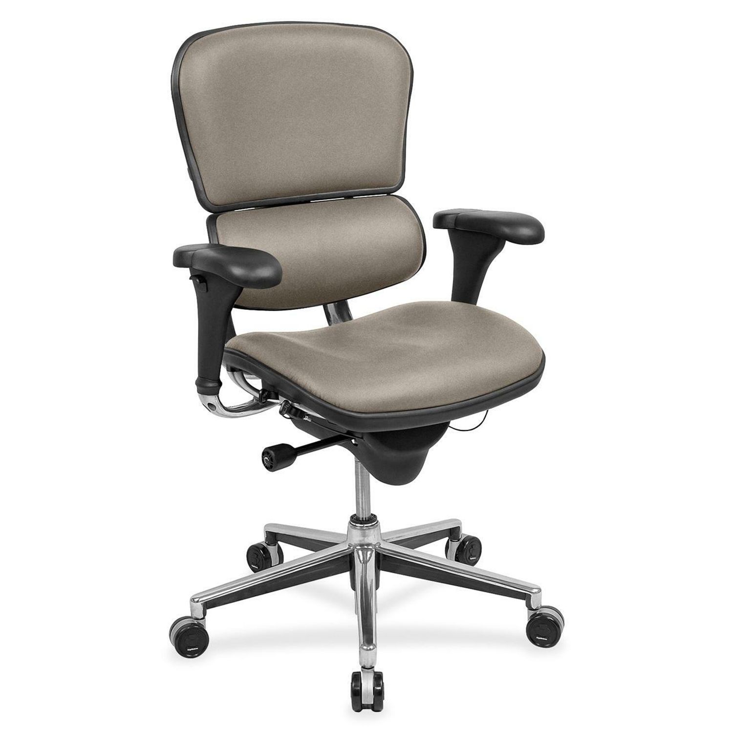 Ergohuman Executive Chair Fossil Insight Fabric Seat, Fossil Insight Fabric Back, 5-star Base, 1 Each