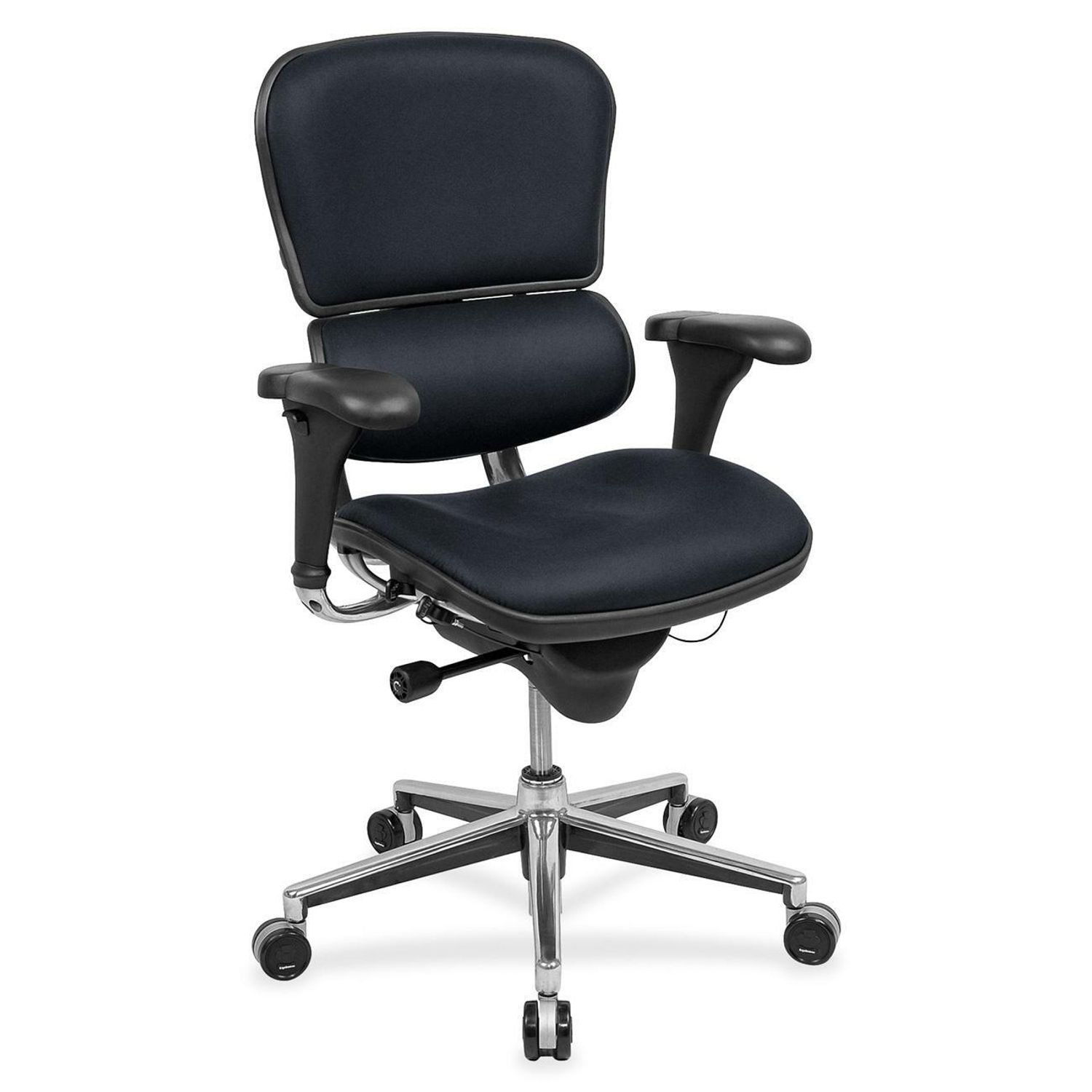ergohuman LE10ERGLO Mid Back Management Chair Midnight Snakeskin Fabric Seat, Midnight Snakeskin Fabric Back, 5-star Base, 1 Each