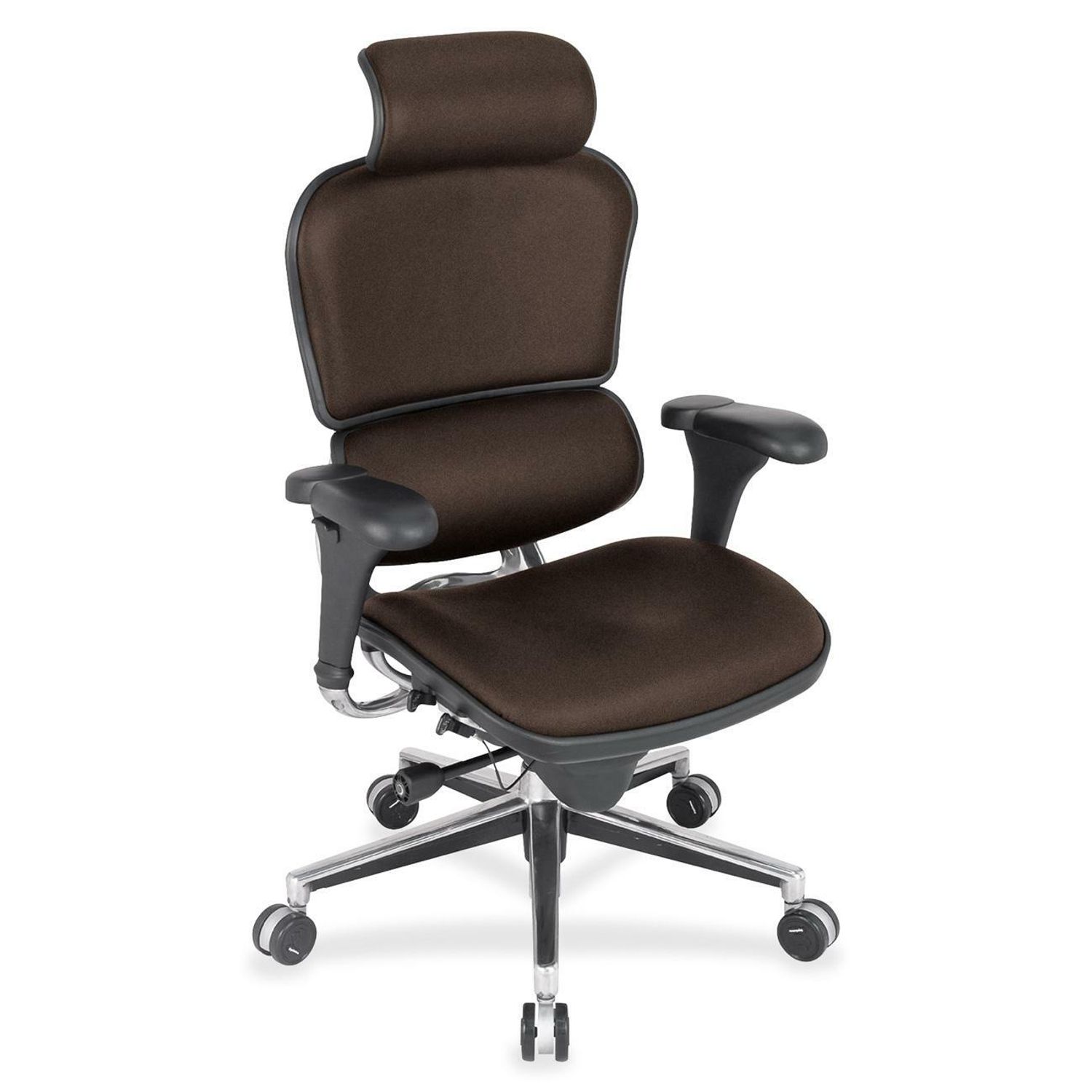Ergohuman Leather Executive Chair Fudge Forte Fabric Seat, Fudge Forte Fabric Back, 5-star Base, 1 Each