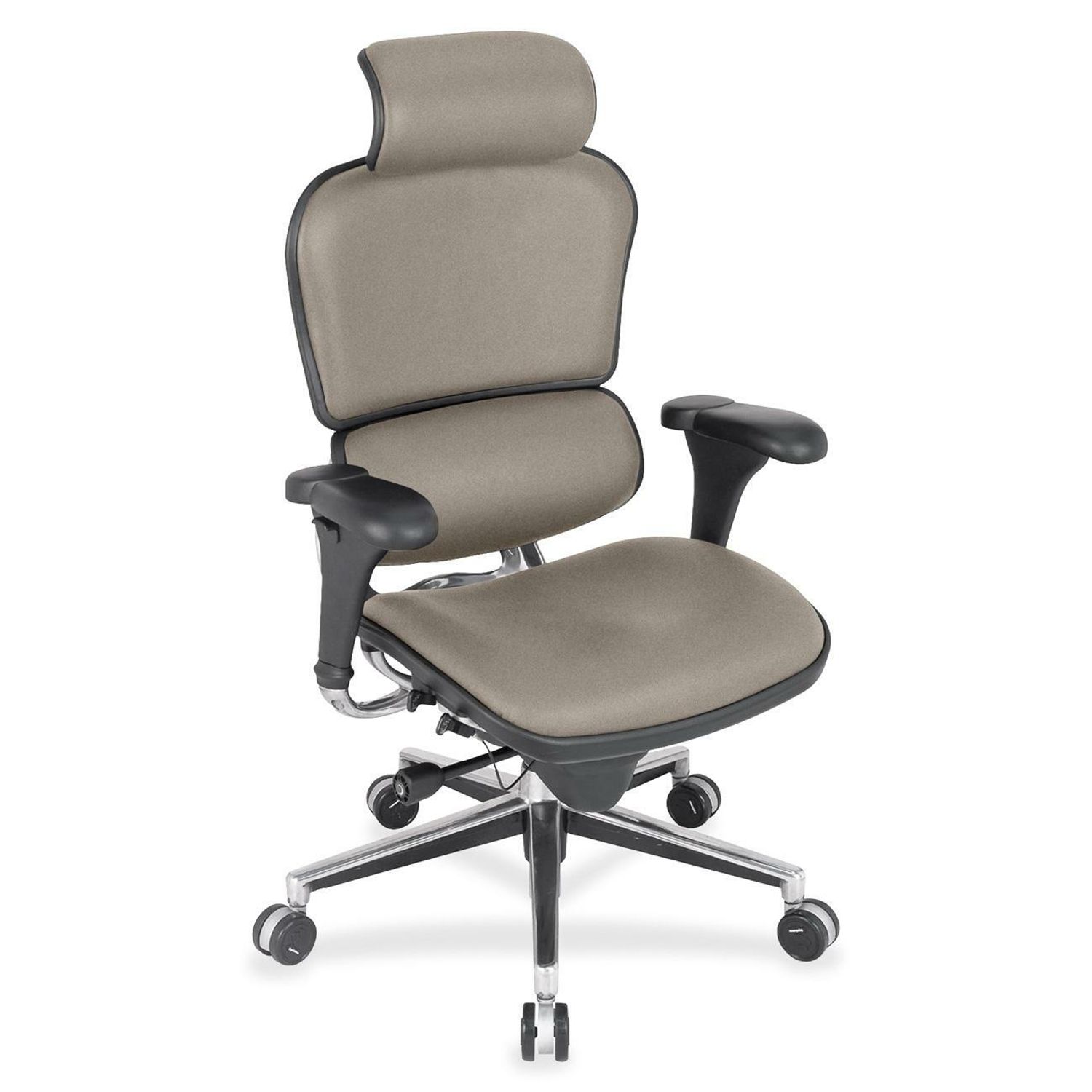 ergohuman LE9ERG High Back Executive Chair Fossil Insight Fabric Seat, Fossil Insight Fabric Back, 5-star Base, 1 Each