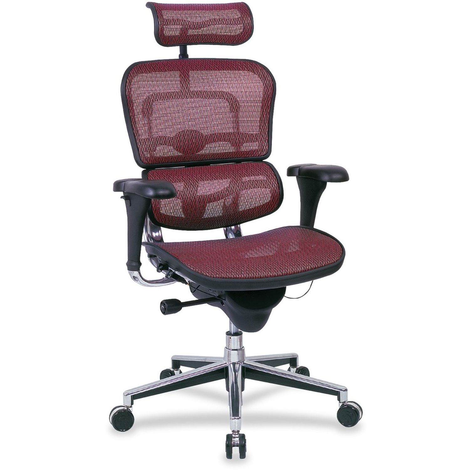 Ergohuman ME7ERG Multifunction Executive Chair Red Fabric Seat, 5-star Base, 1 Each