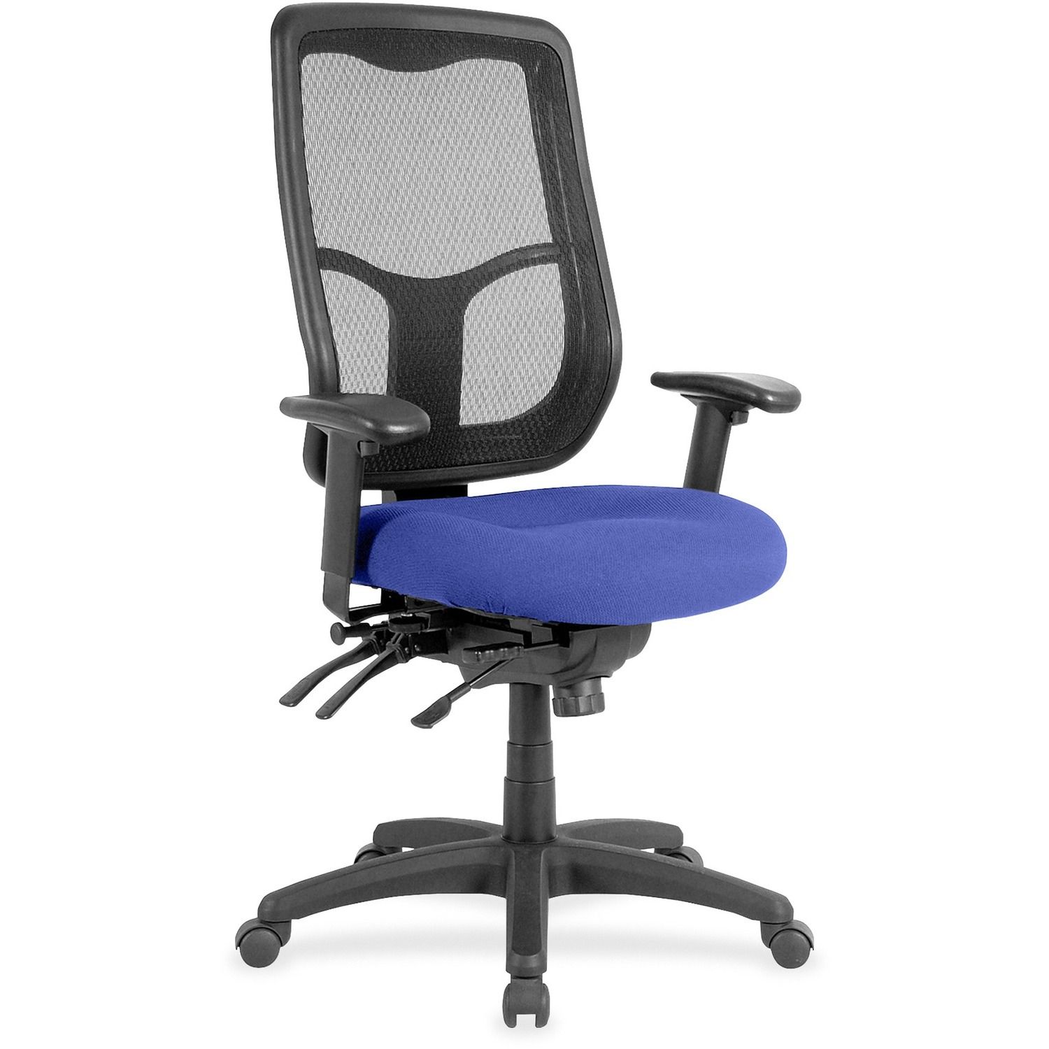 Executive Chair Fabric Seat, High Back, Cobalt, 1 Each