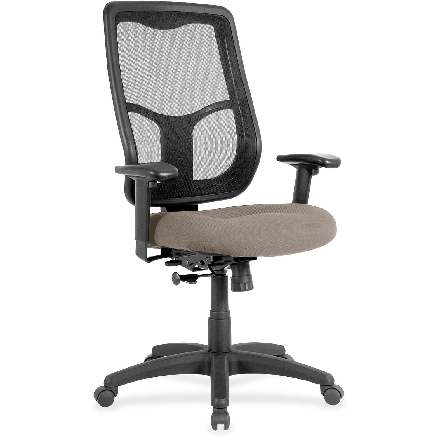 Apollo High Back Synchro Task Chair Stratus Fabric, Vinyl Seat, High Back, 5-star Base, 1 Each