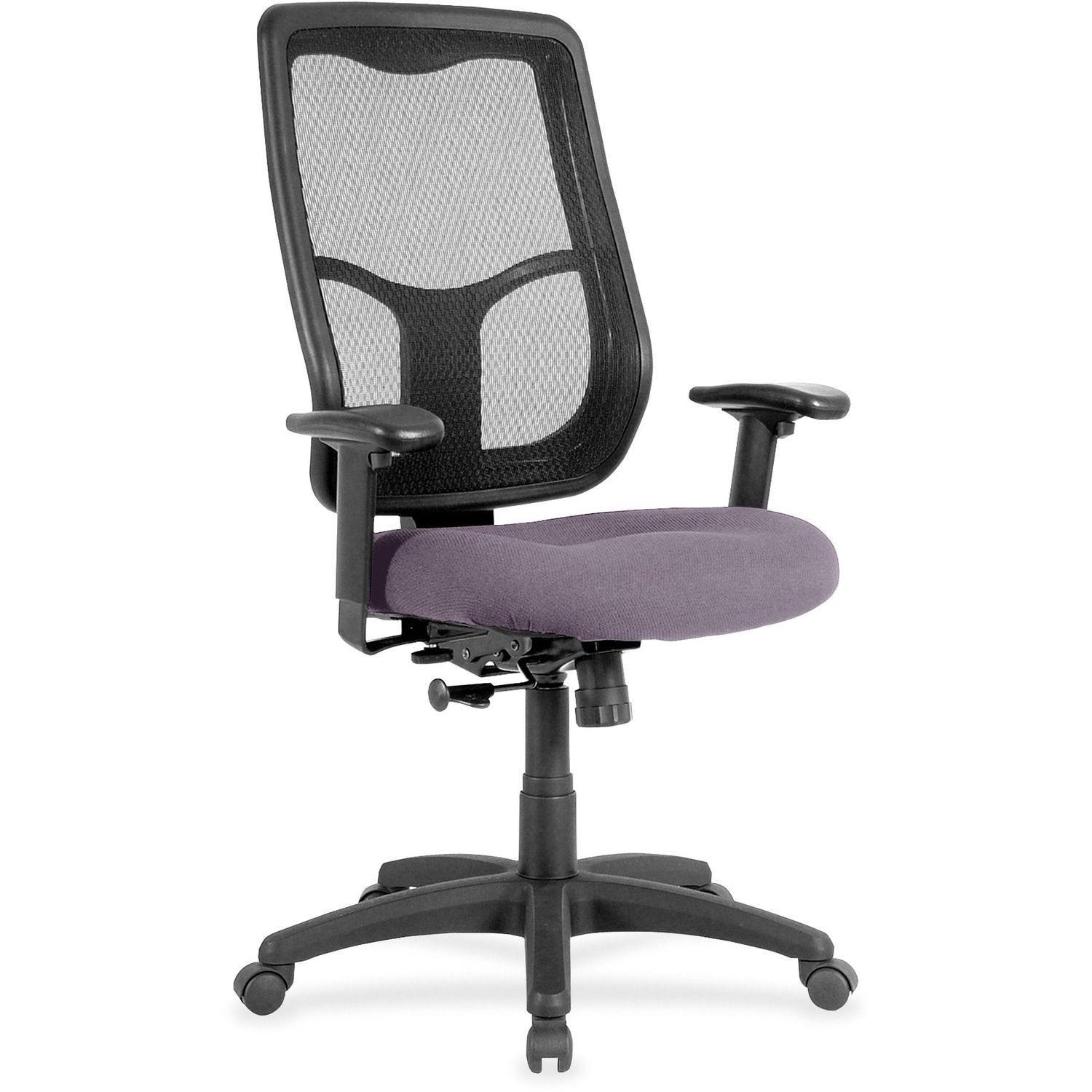 Apollo High-back with Ratchet Back Violet Fabric Seat, High Back, 5-star Base, 1 Each
